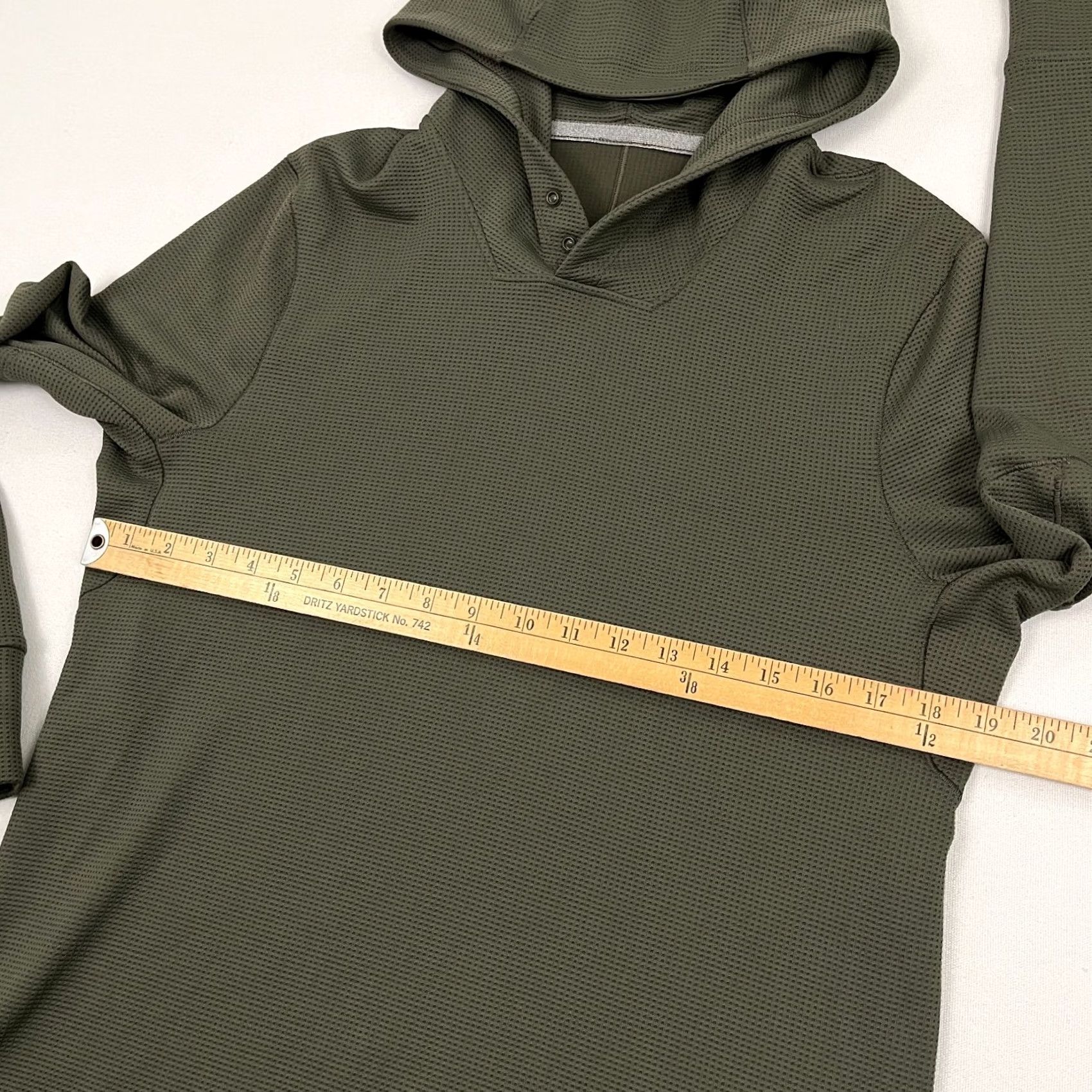 Lululemon Lululemon Stitch Shift Hoodie Mens S Green Waffle Knit Snap Active Pullover Prep Shirt Size US S / EU 44-46 / 1 - 6 Thumbnail