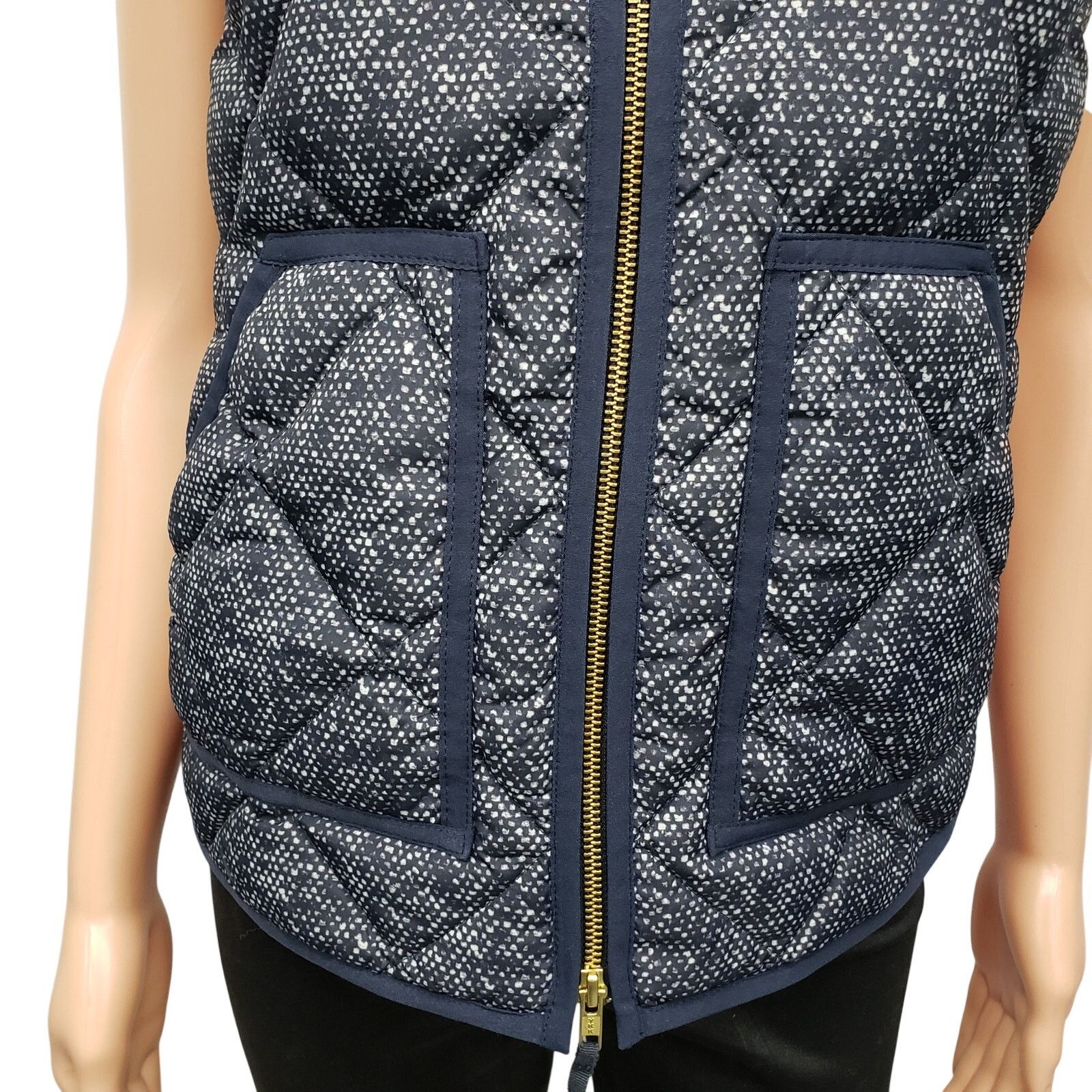 J.Crew J.CREW Excursion Vest Quilted Down Speckled Navy XXS/XS/S Size ONE SIZE - 8 Thumbnail