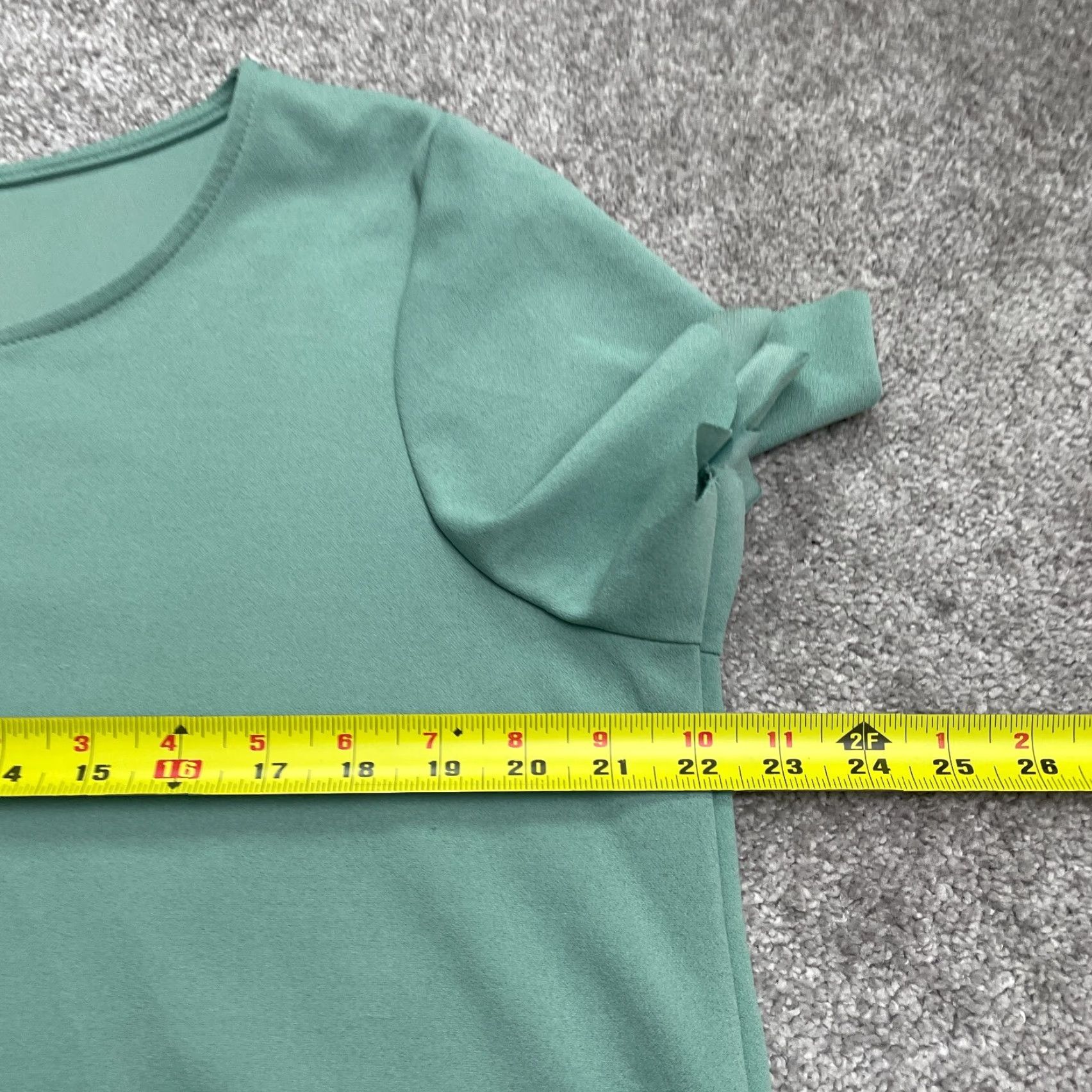 Vintage **Green Round Neck Short Sleeve Tunic Blouse Womens 2X** User: **Green Round Neck Short Sleeve Tunic Blouse - Womens 2X** Size XXL / US 16-18 / IT 52-54 - 7 Thumbnail