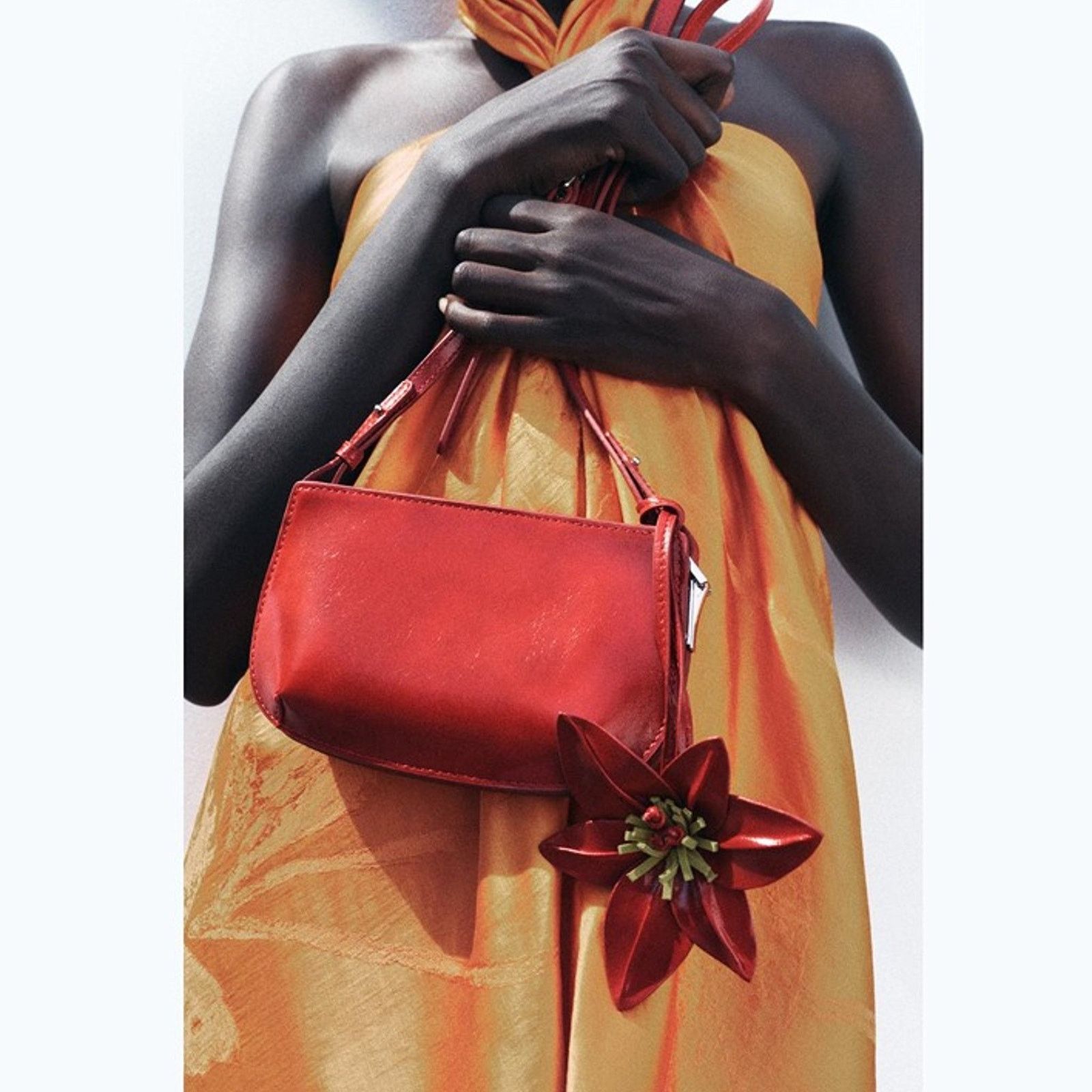 Zara Zara NWT Red Mini Crossbody Shoulder Bag Flower Charm Size ONE SIZE - 8 Thumbnail