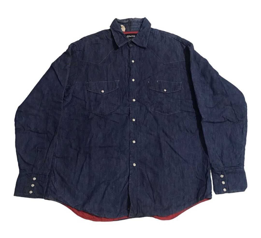 JCPenney Vintage jc penney 80s western denim workers Size US L / EU 52-54 / 3 - 1 Thumbnail