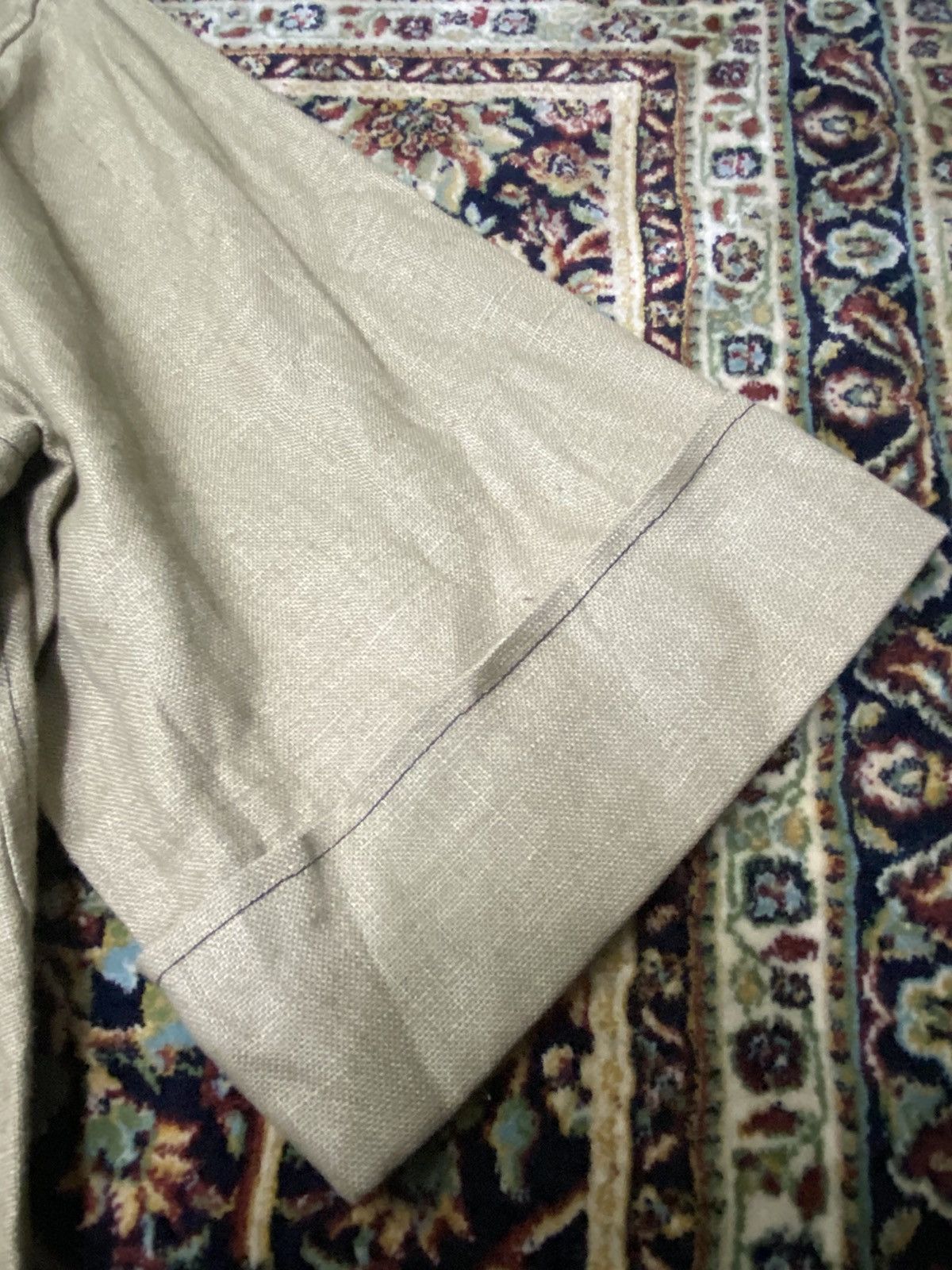 Saint Laurent Paris × Vintage × Yves Saint Laurent Vintage Saint lauren Rive Gauche by Hedi Slimane Linen Shirt Size US M / EU 48-50 / 2 - 6 Thumbnail