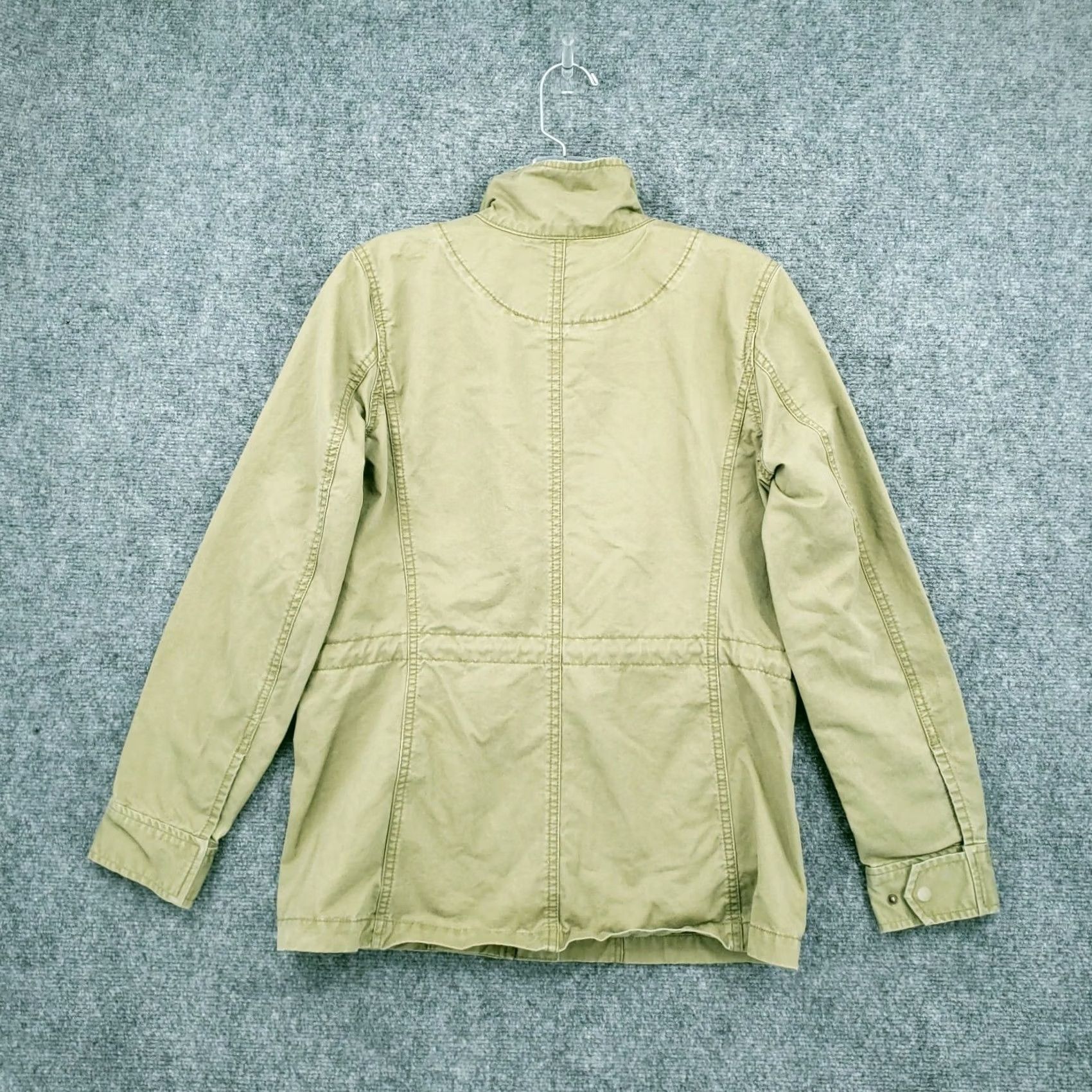 J.Crew J.CREW Jacket Women XS Green Cotton Pocket Utility Field Coat Full Zip Mock Neck Size XS / US 0-2 / IT 36-38 - 2 Thumbnail