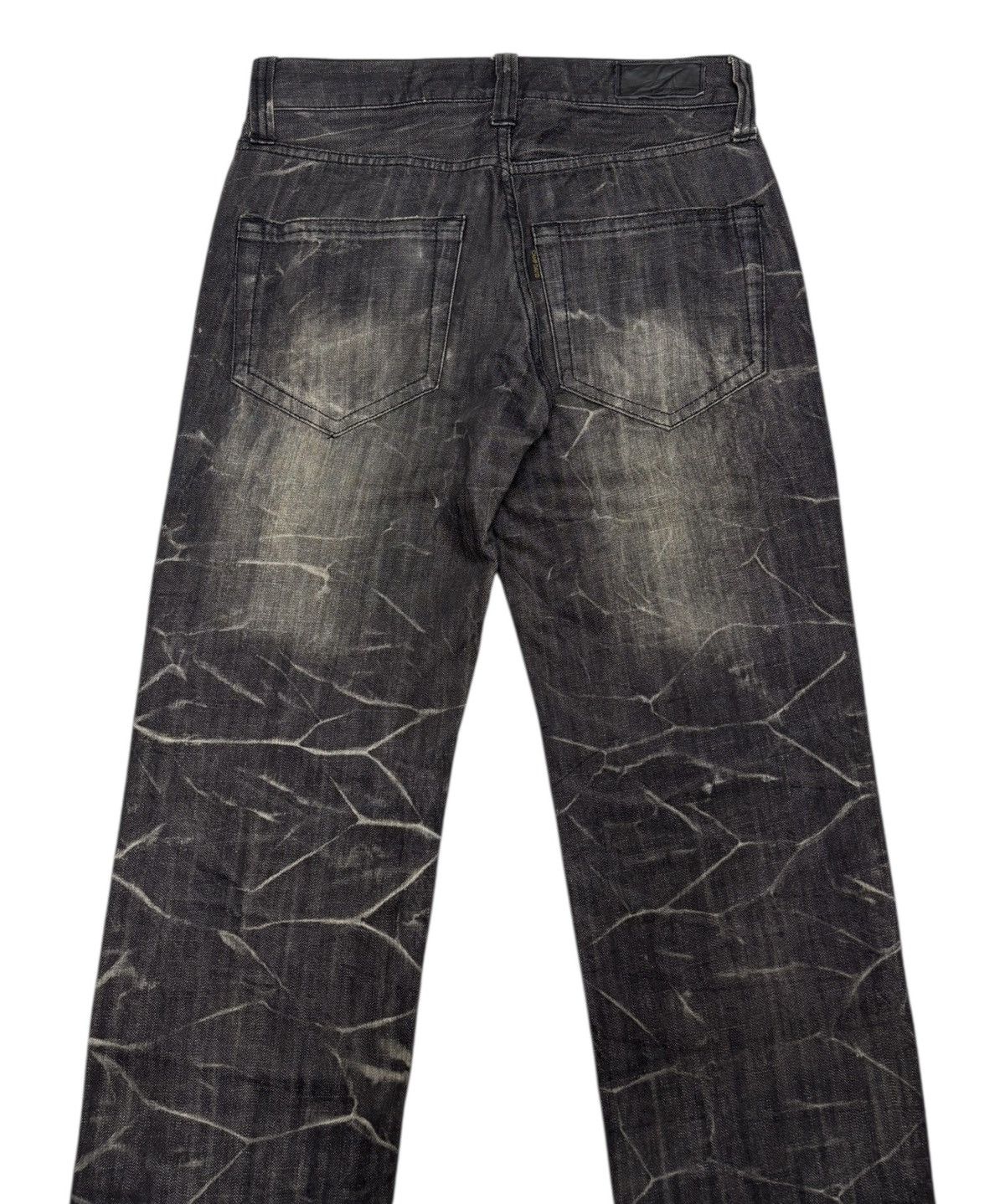 Kapital Vintage Crackle Wash Black Distressed Denim Jeans Size US 30 / EU 46 - 4 Thumbnail