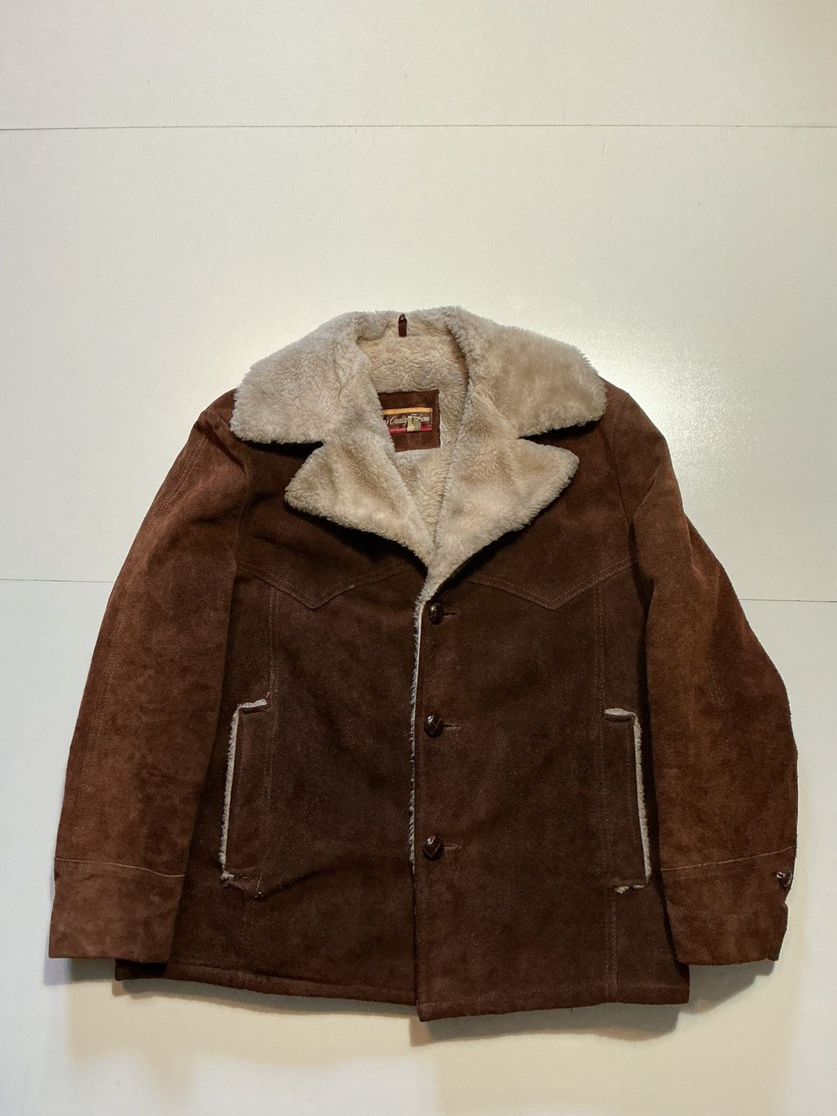 Vintage Vintage 60s 70s Montgomery Ward Cowhide Leather Rancher Coat Size US M / EU 48-50 / 2 - 1 Thumbnail