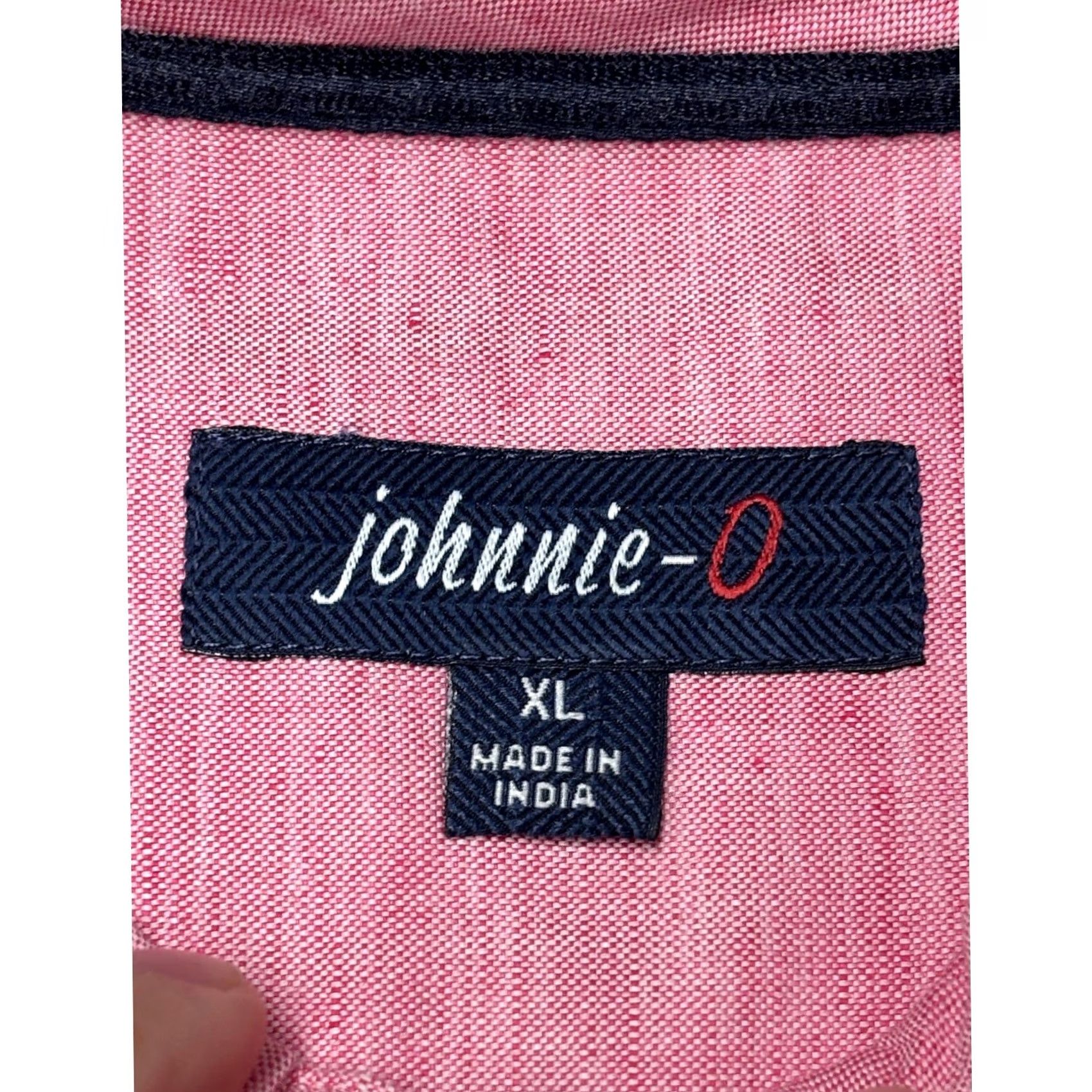 johnnie-O johnnie-O Mens Pink Linen Blend Long Sleeve Button-Down Shirt XL Size US XL / EU 56 / 4 - 4 Thumbnail