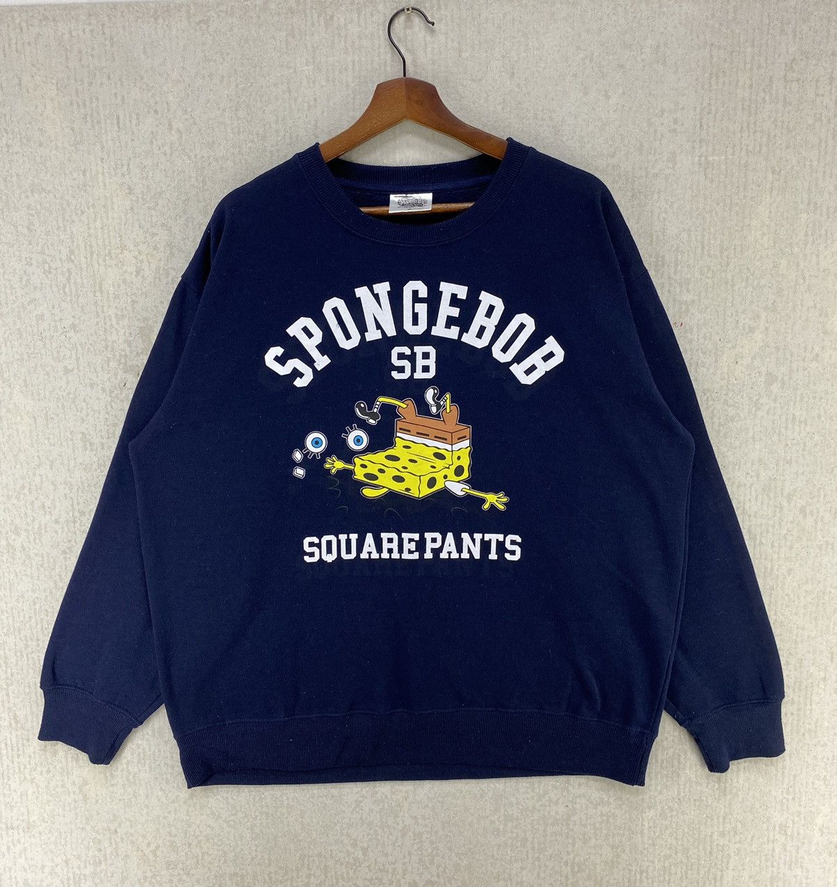 Cartoon Network Spongebob Squarepants Sweatshirt Big Logo Spellout Size 4L Size US L / EU 52-54 / 3 - 1 Thumbnail