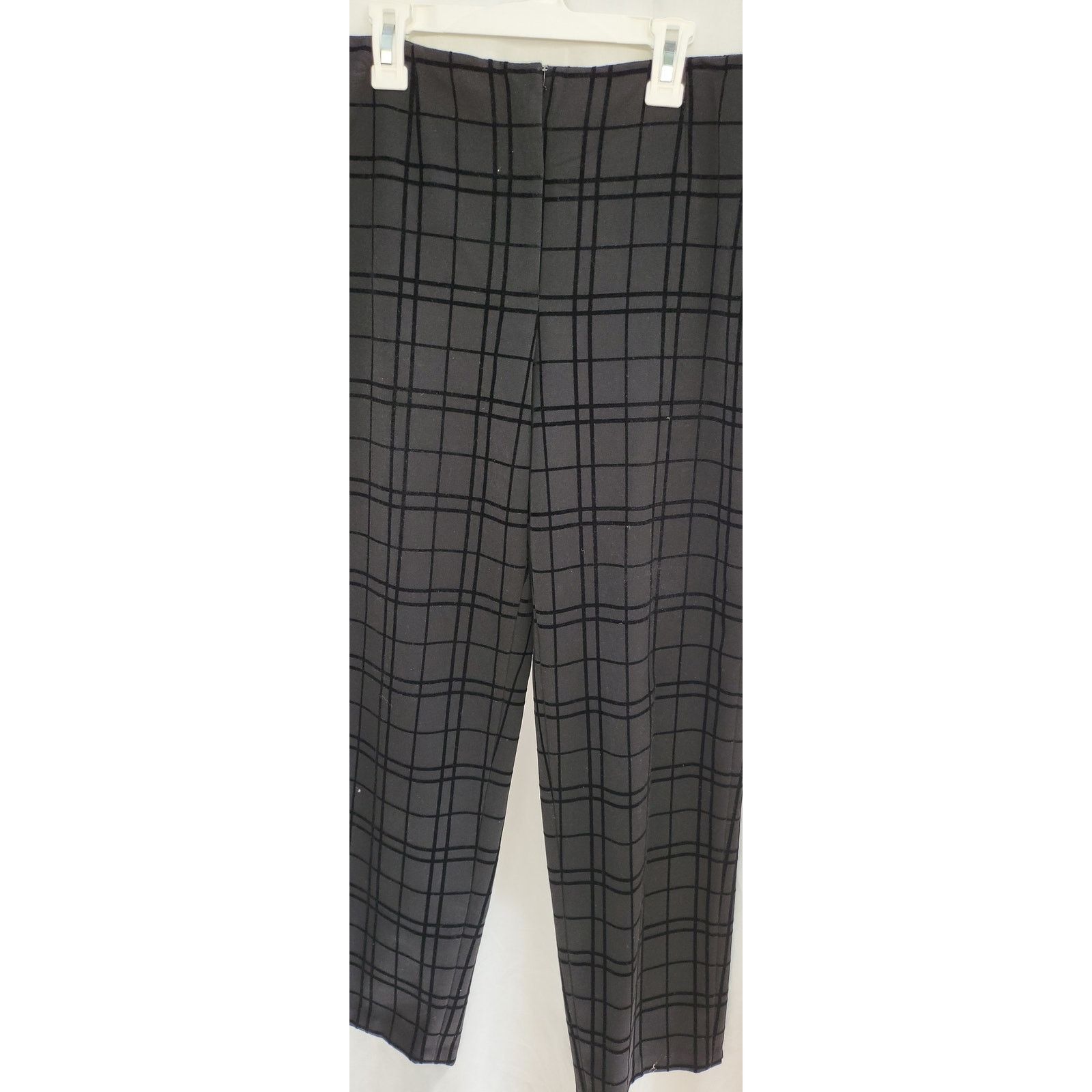 Other Talbots StretchFit Windowpane Black Plaid Pant Velvet Size 6 Size 28" / US 6 / IT 42 - 4 Thumbnail