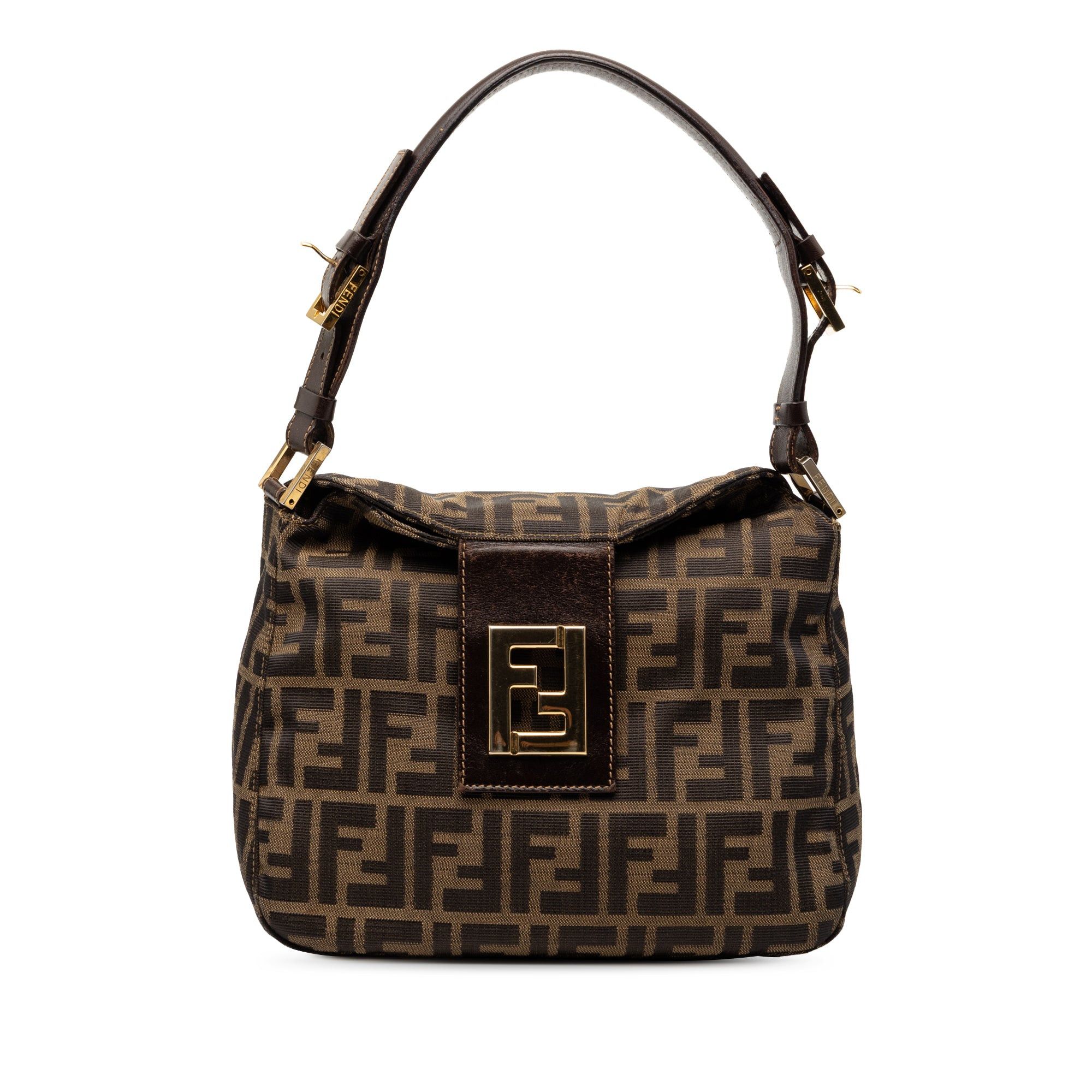 Fendi Zucca Canvas Double Flap Shoulder Bag Size ONE SIZE - 1 Thumbnail
