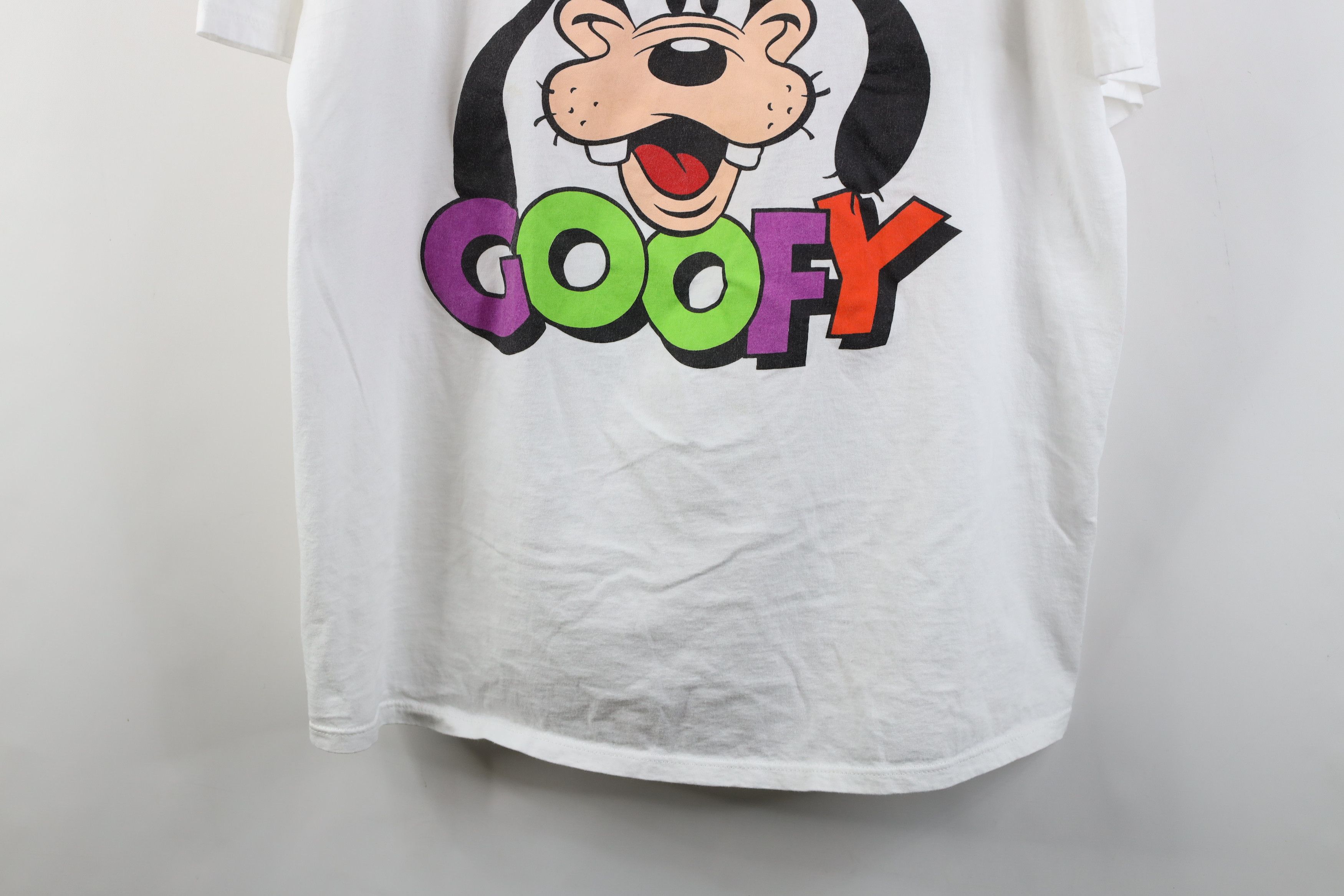 Disney Vintage 90s Disney Jumbo Print Goofy T-Shirt White USA Size US XXL / EU 58 / 5 - 3 Thumbnail