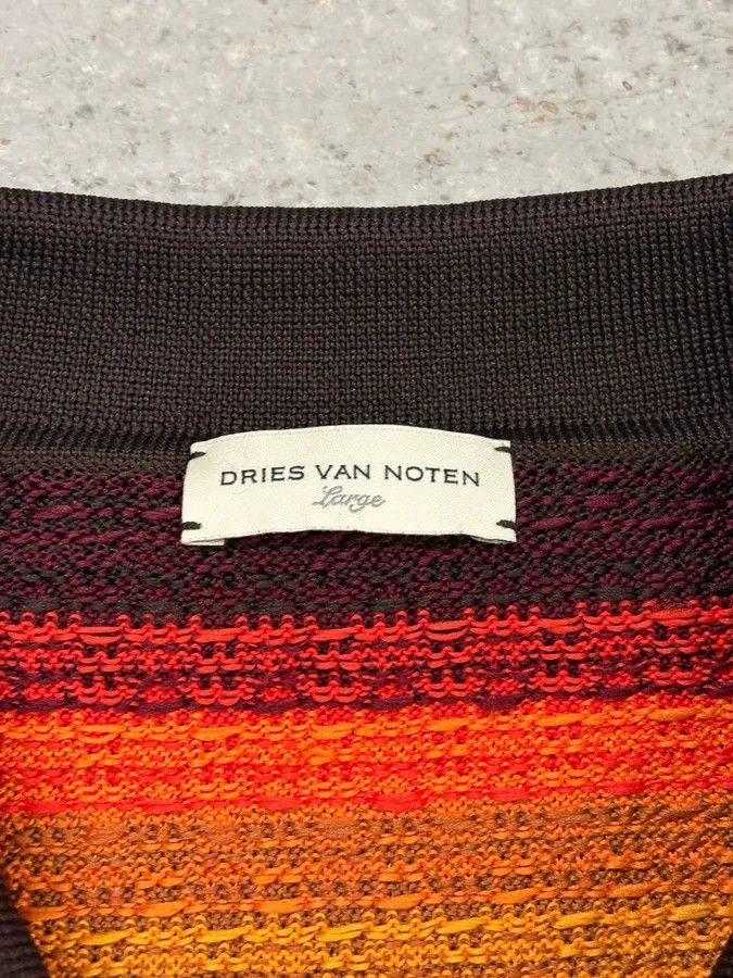 Dries Van Noten SS2019 Dries Van Noten Orange Summer Striped Polo Shirt Size US S / EU 44-46 / 1 - 8 Thumbnail