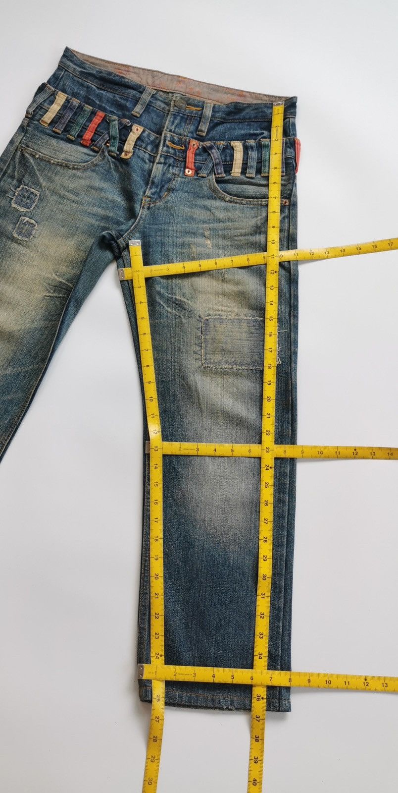 Japanese Brand Buden Japan Double Waist Mud Denim Ankle Jeans Size US 32 / EU 48 - 11 Thumbnail
