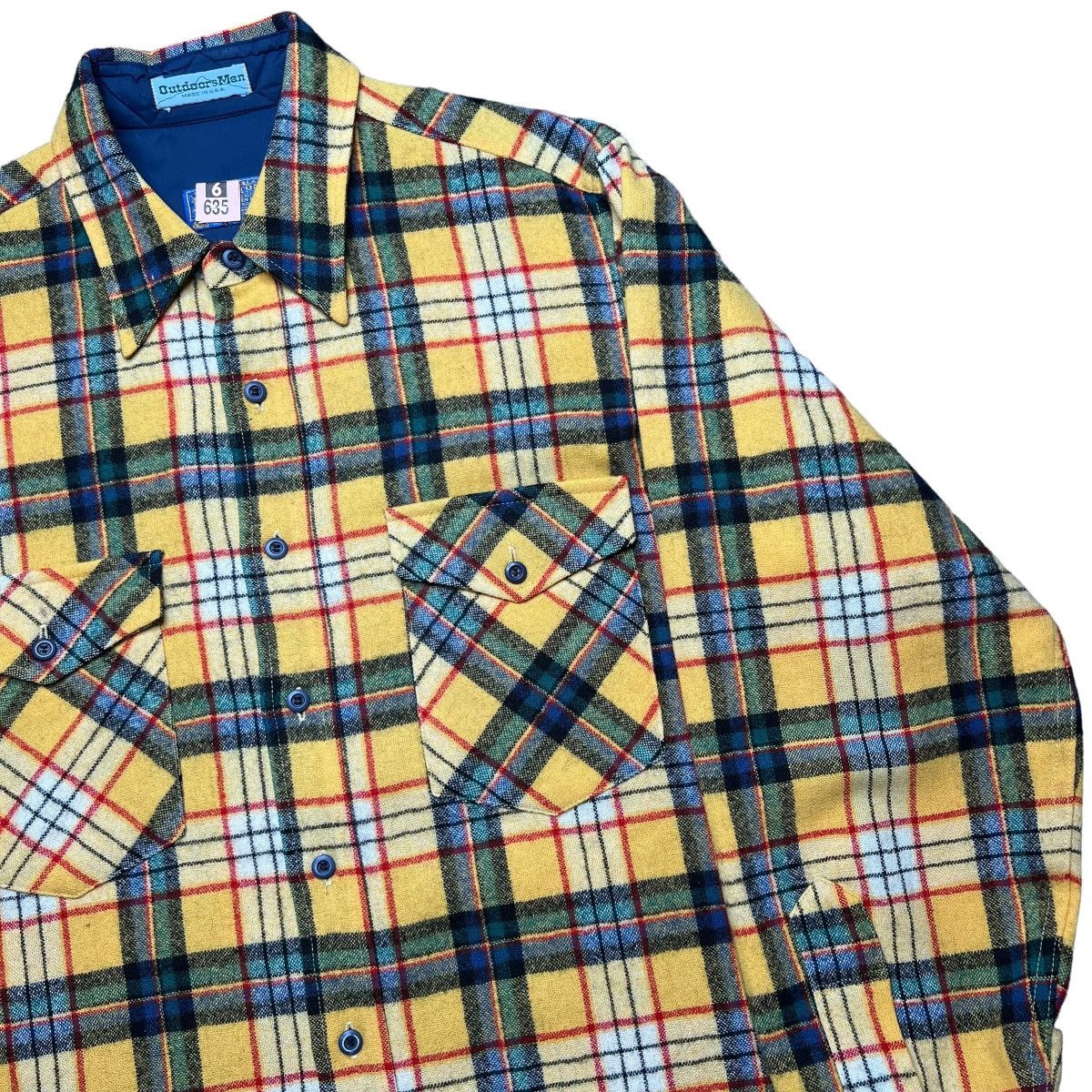 Pendleton × Vintage Vintage Pendleton Plaid Yellow Wool Board Button Up Shirt Size US L / EU 52-54 / 3 - 11 Thumbnail