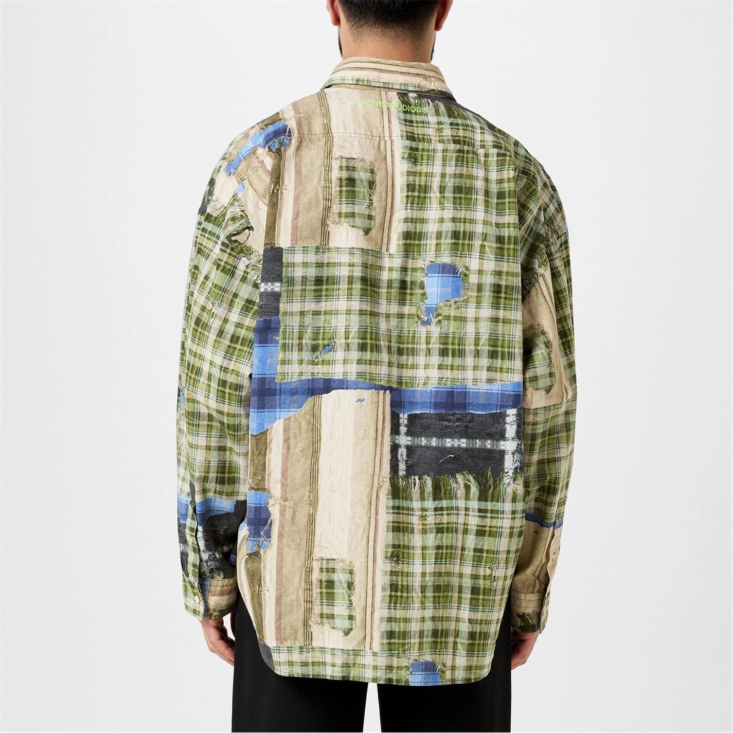 Acne Studios o1g2r1mq0825 Multi Flannel Shirt in Multicolor Size US M / EU 48-50 / 2 - 4 Thumbnail