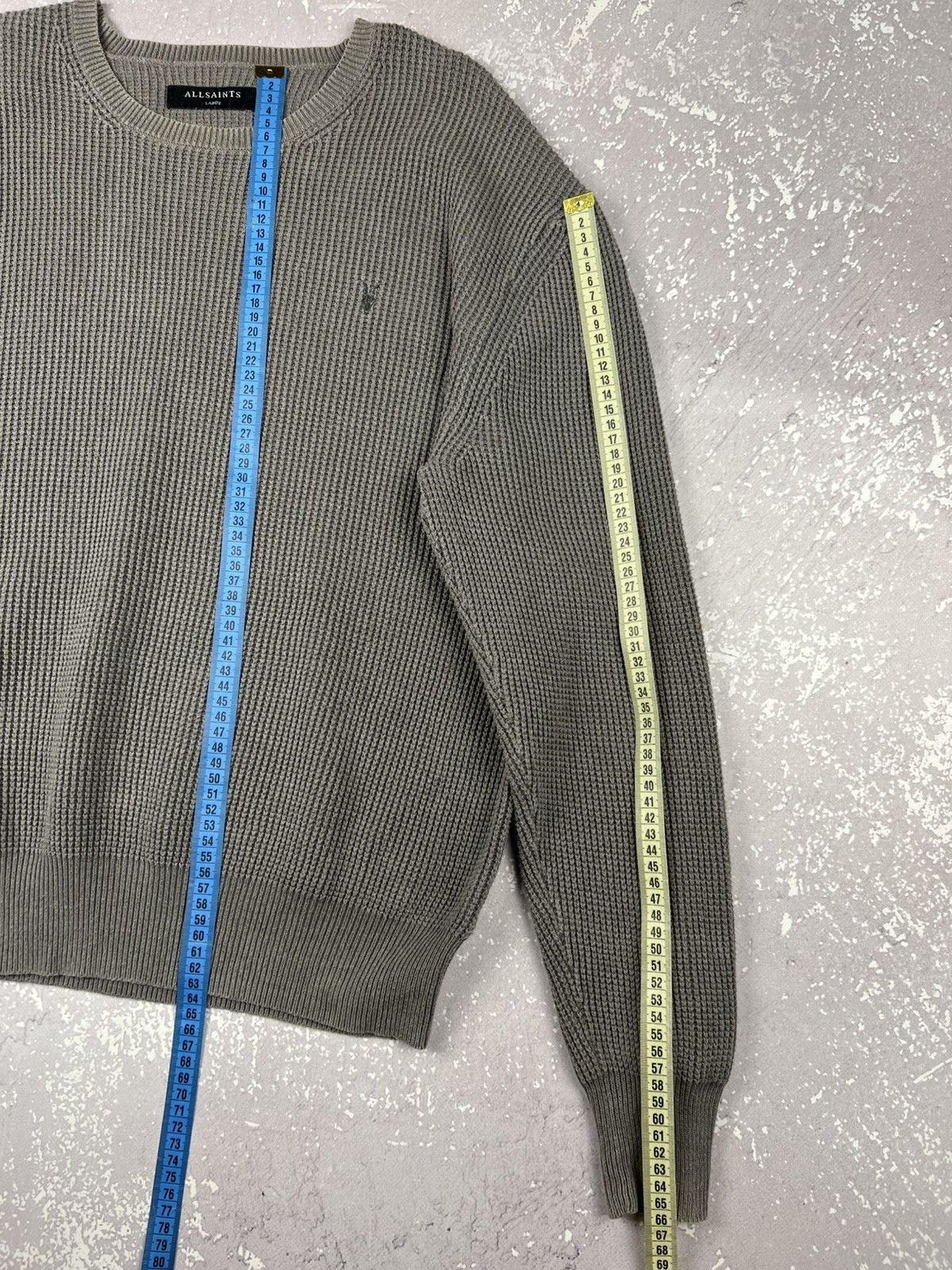 Allsaints Allsaints Trias Crew Heavy Knit Cotton Sweater Size US L / EU 52-54 / 3 - 9 Thumbnail