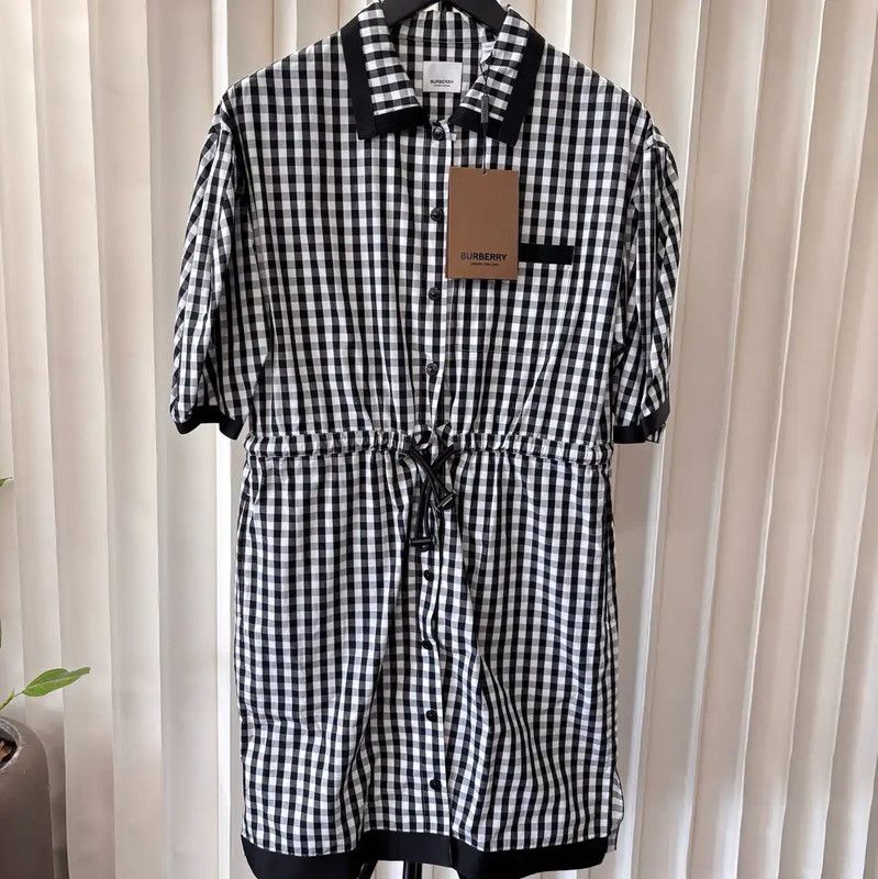 Burberry Burberry Black and Gray Cotton Dress Size M / US 6-8 / IT 42-44 - 1 Thumbnail
