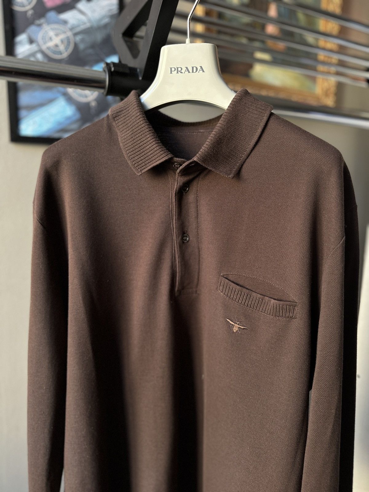 Dior Christian Dior Homme Polo Shirt Logo Long Sleeve Size 54 Grailed