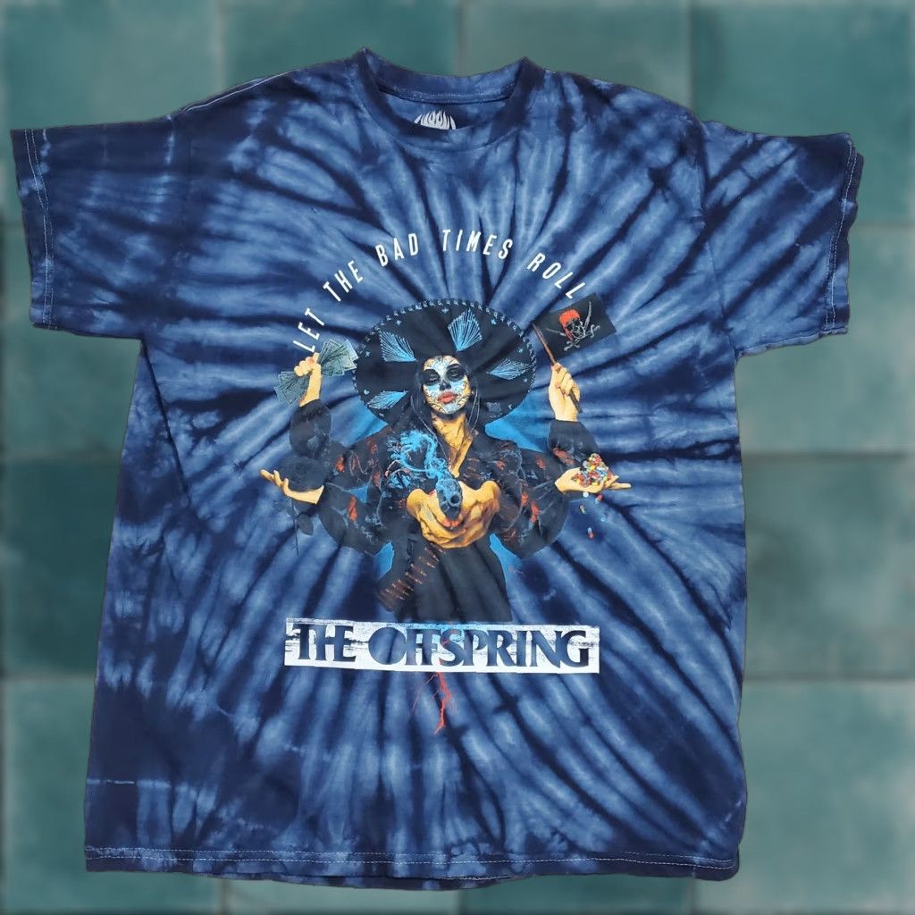 Vintage VINTAGE OFFSPRING Shirt Men L Blue Tie Dye Let The Bad Times Roll 2023 Concert Tour Graphic Back Listing 20" Pit to Pit 27" Shoulder to Hem Mens Size US L / EU 52-54 / 3 - 1 Thumbnail