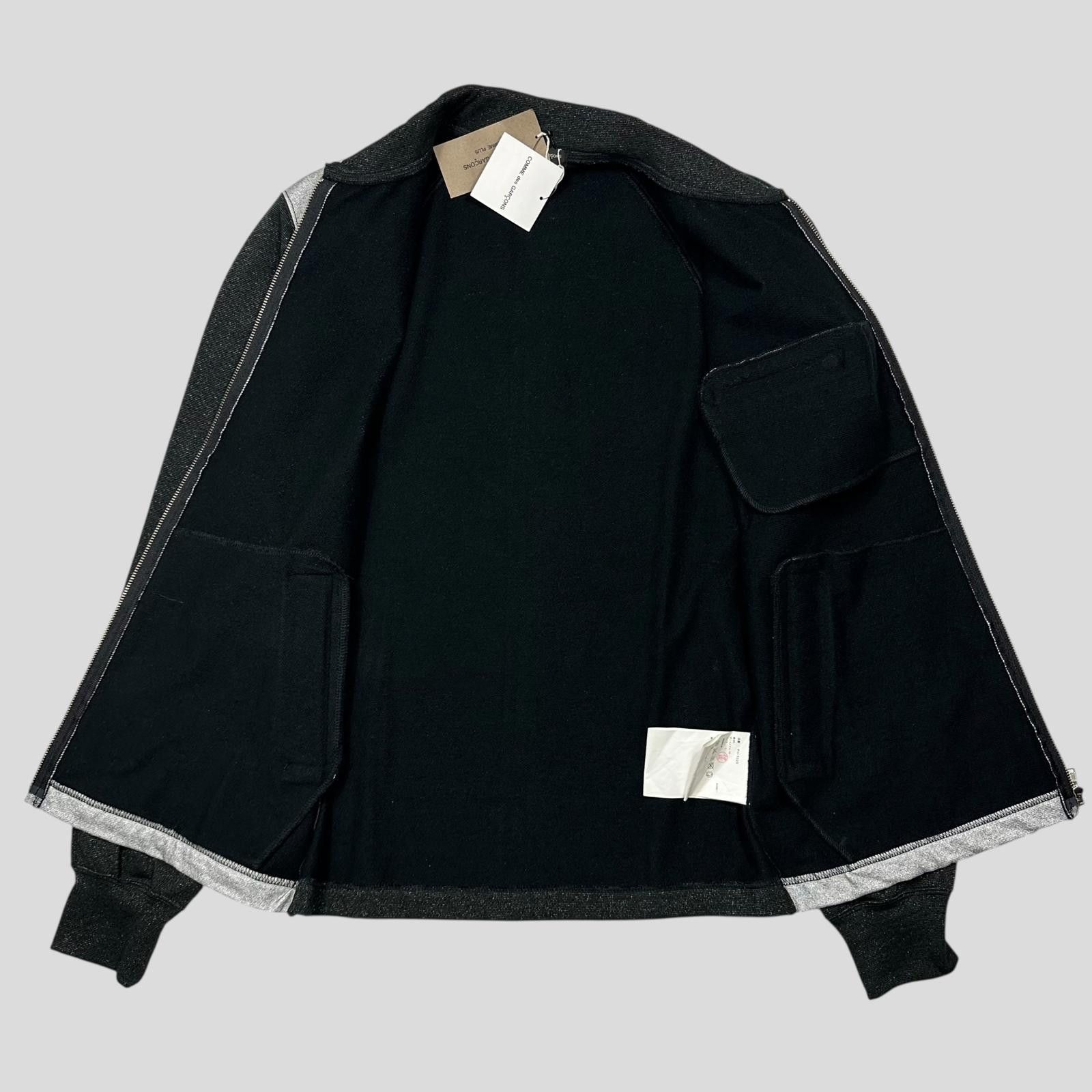 Comme des Garcons CDG Homme 2011 Silver Glitter Tri-pocket Work Jacket - L (M) Size US M / EU 48-50 / 2 - 4 Thumbnail