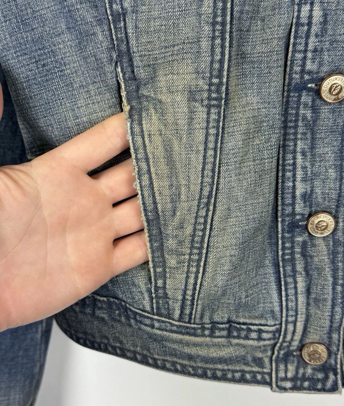 Versace Versace Jeans Couture Denim Jacket Blue Jeans Top Flowers Size S / US 4 / IT 40 - 5 Thumbnail