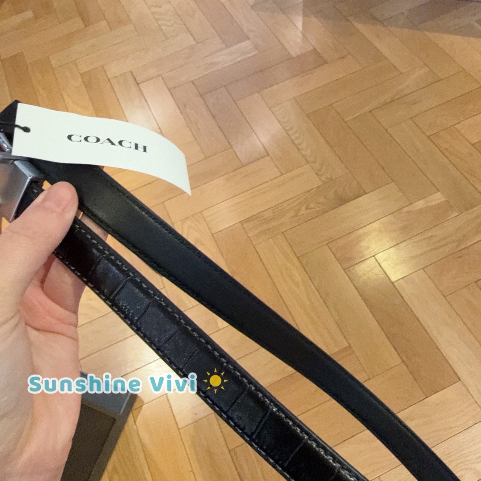 Coach NWT Coach Cut To Size Reversible Belt 18 mm Silver/Black Size ONE SIZE - 5 Thumbnail