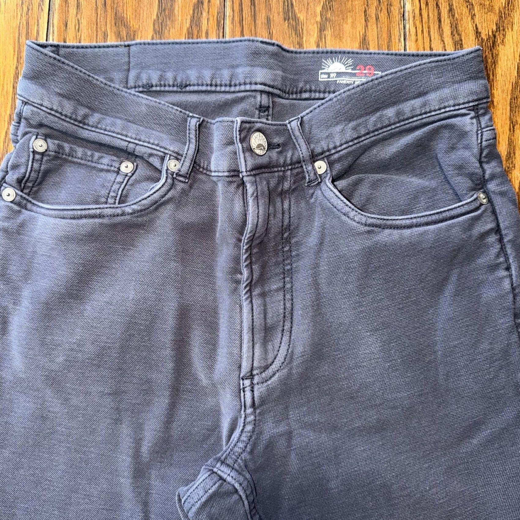 Faherty Faherty Jeans Mens Size 29x31 Blue Stretch Denim Regular Straight City Size US 29 - 3 Thumbnail