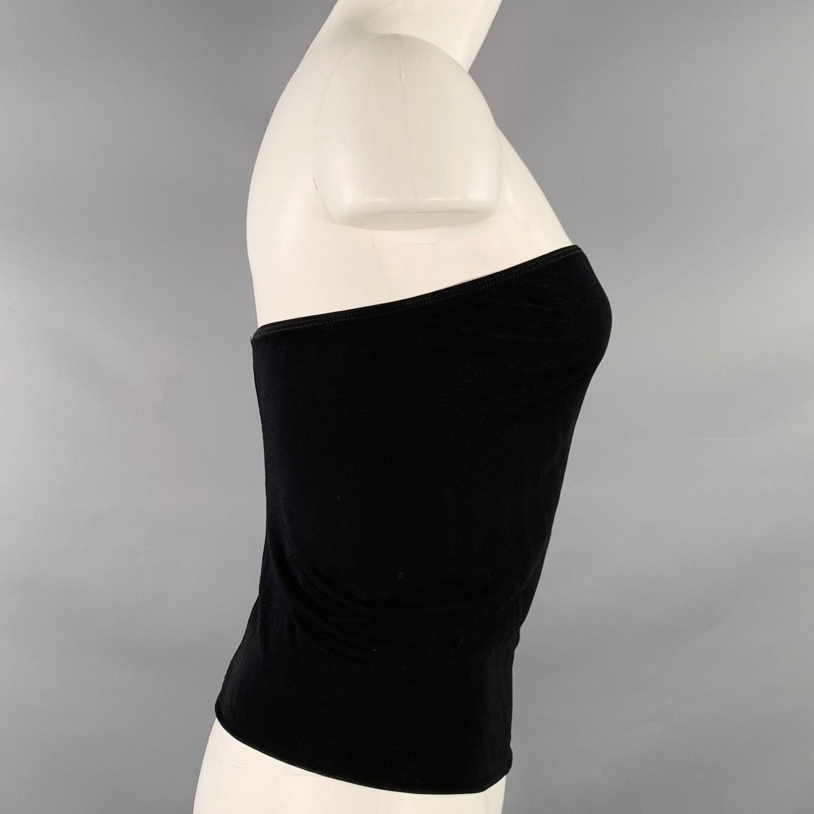 Rosetta Getty ROSETTA GETTY Size M Black Viscose Tube Casual Top Size M / US 6-8 / IT 42-44 - 2 Thumbnail