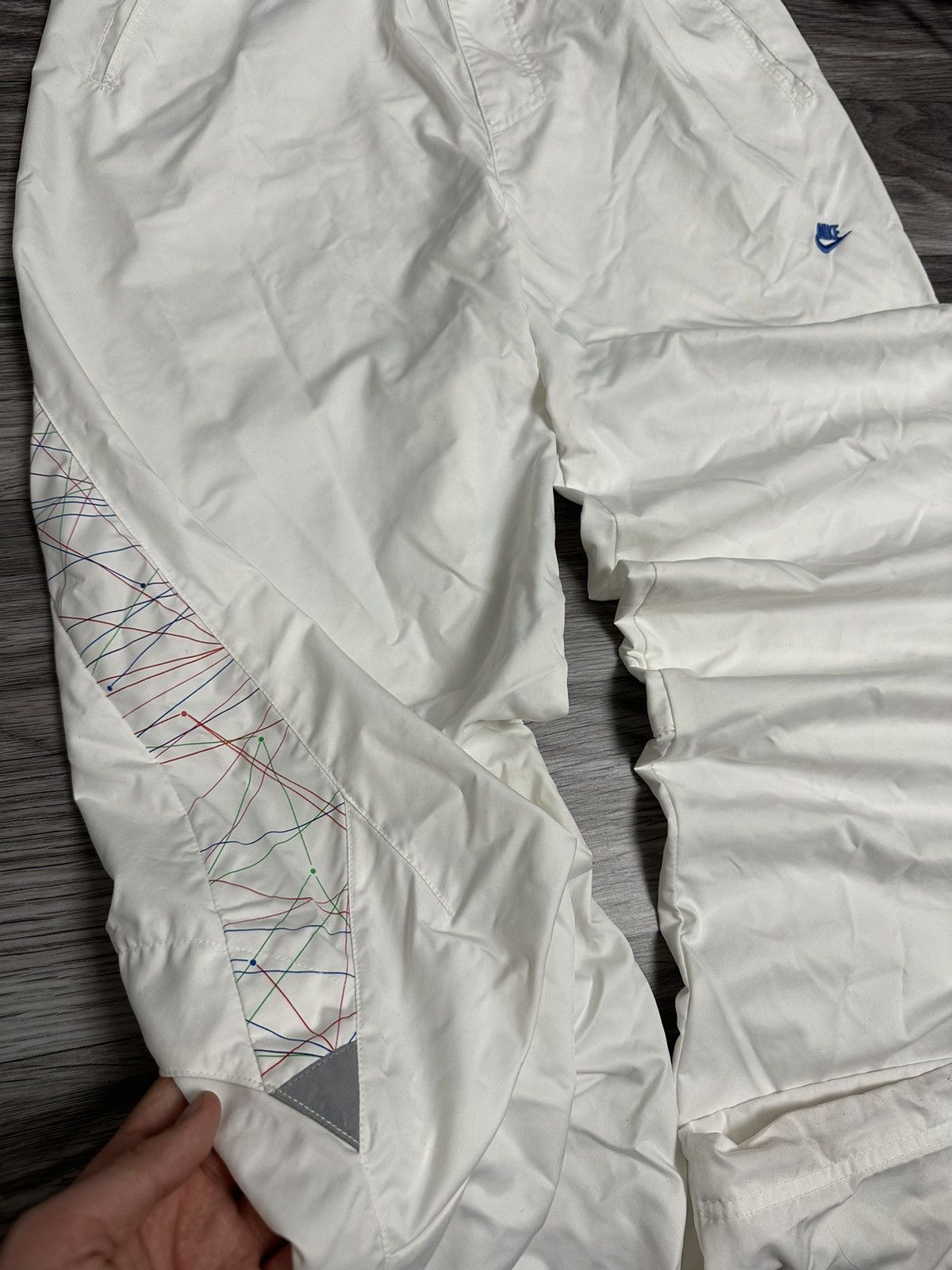 Nike × Nike ACG × Vintage Vintage Nike Tn white nylon trackpants y2k drill 2000s hype Size US 32 / EU 48 - 5 Thumbnail