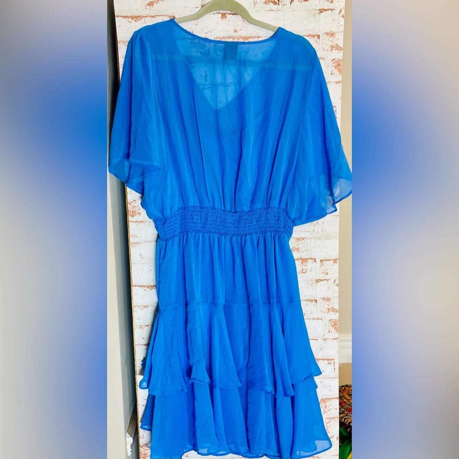 & Other Stories Taylor Blue Crepe Mini Dress Sz16 Size XL / US 12-14 / IT 48-50 - 2 Thumbnail