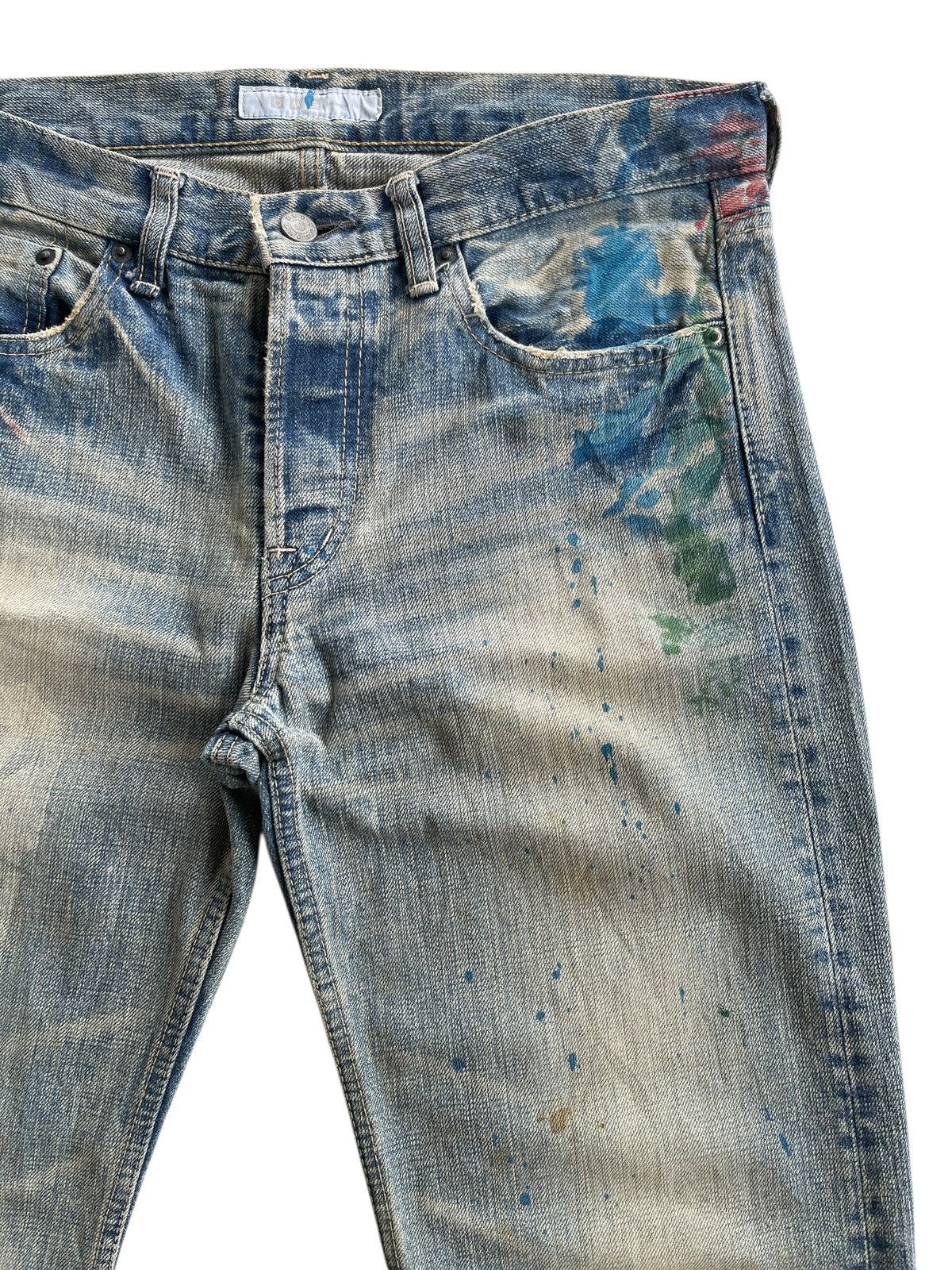 Japanese Brand DOMINGO Co.Ltd JAPAN PAINTS SPLATTED DENIM Size US 31 - 2 Thumbnail