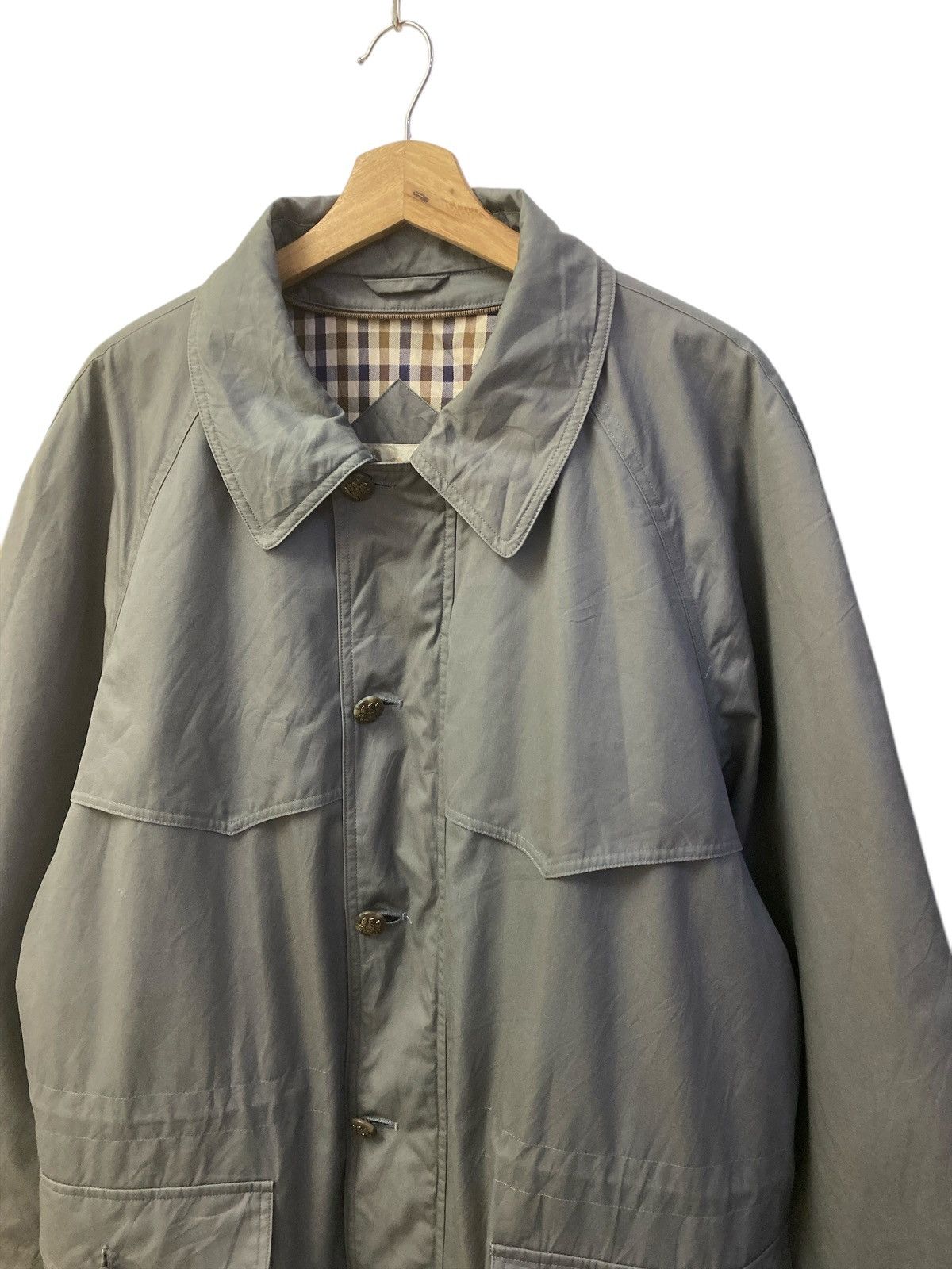Aquascutum × Vintage Vintage Aquascutum Trench Coat Parka Jacket Size US L / EU 52-54 / 3 - 5 Thumbnail