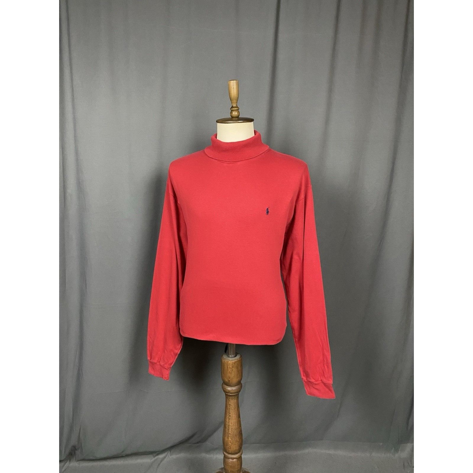 Polo Ralph Lauren Polo by Ralph Lauren Vintage Men's Red Turtleneck Sweater Si Size US XXL / EU 58 / 5 - 2 Thumbnail