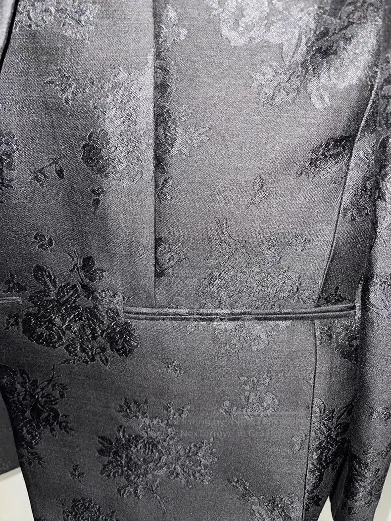 Saint Laurent Paris Saint Laurent Paris Floral Embroidered Jacquard Suit Size US M / EU 48-50 / 2 - 8 Thumbnail
