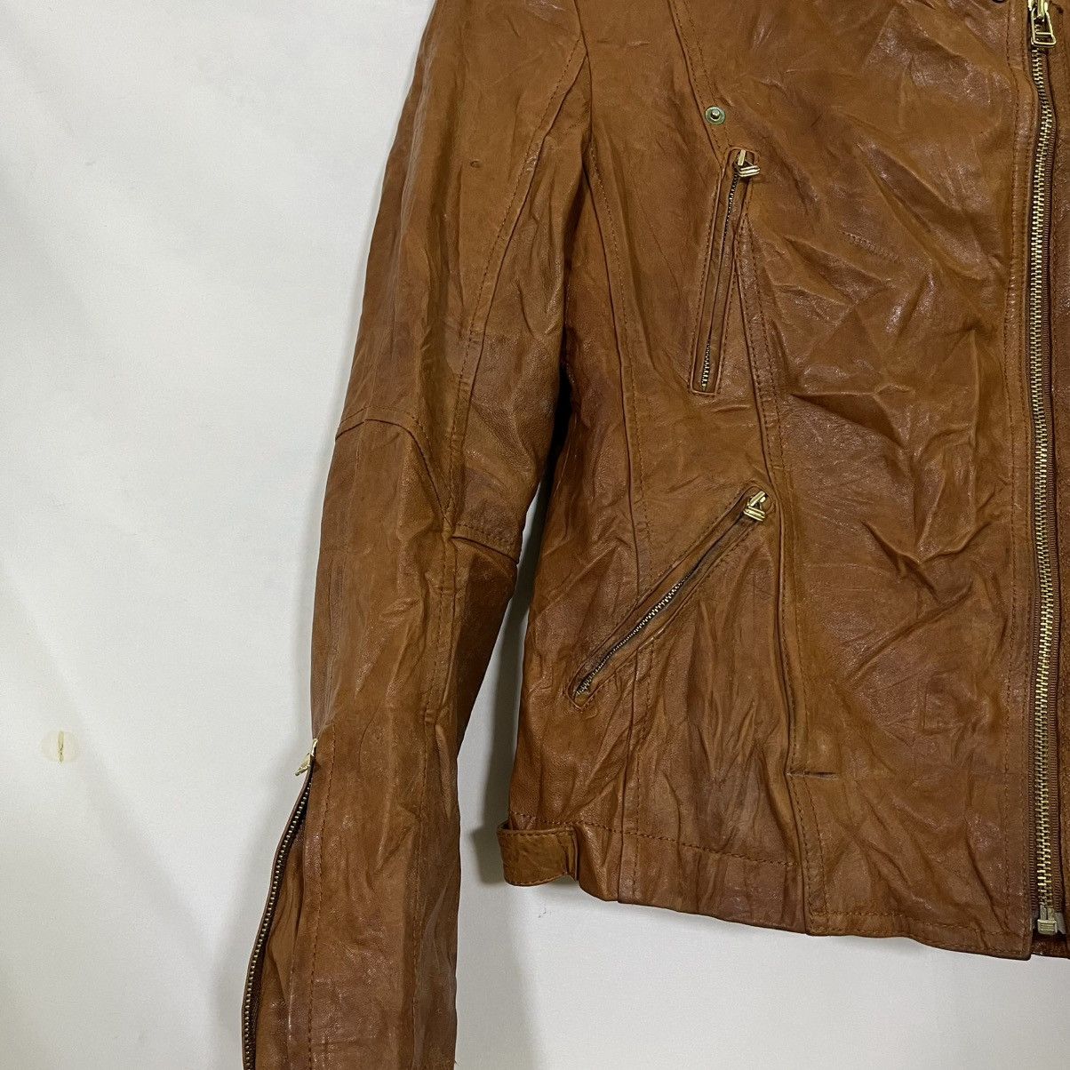 United Colors Of Benetton UNITED COLOUR OF BENETTON LEATHER JACKET Size US XS / EU 42 / 0 - 2 Thumbnail