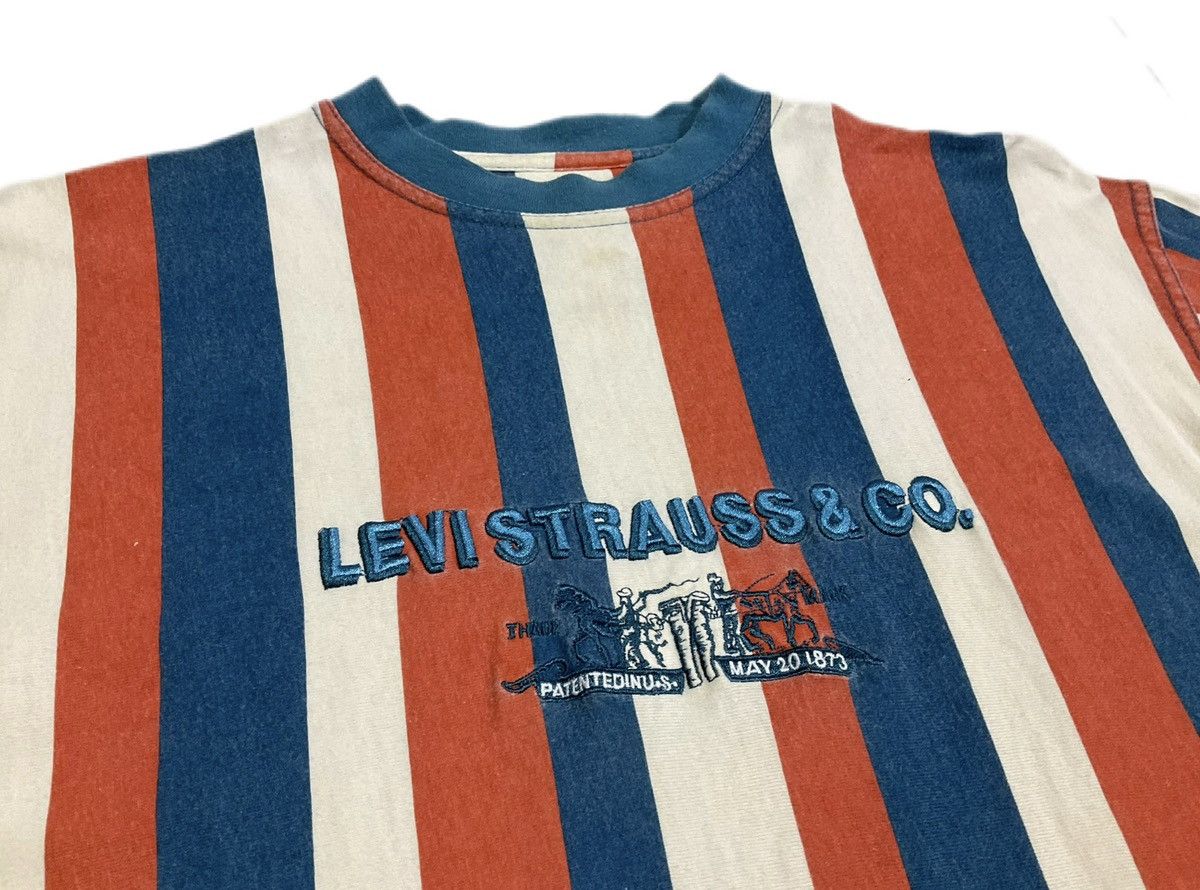 Levi's × Levi's Vintage Clothing × Vintage 🔥Y2K Vintage Levis Striped Shirt Embroidered Logo Size US L / EU 52-54 / 3 - 1 Thumbnail