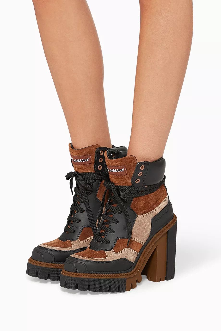 Dolce & Gabbana o1y0825 Lace-Up Ankle Boots in Multicolor Size US 4 / IT 34 - 5 Thumbnail