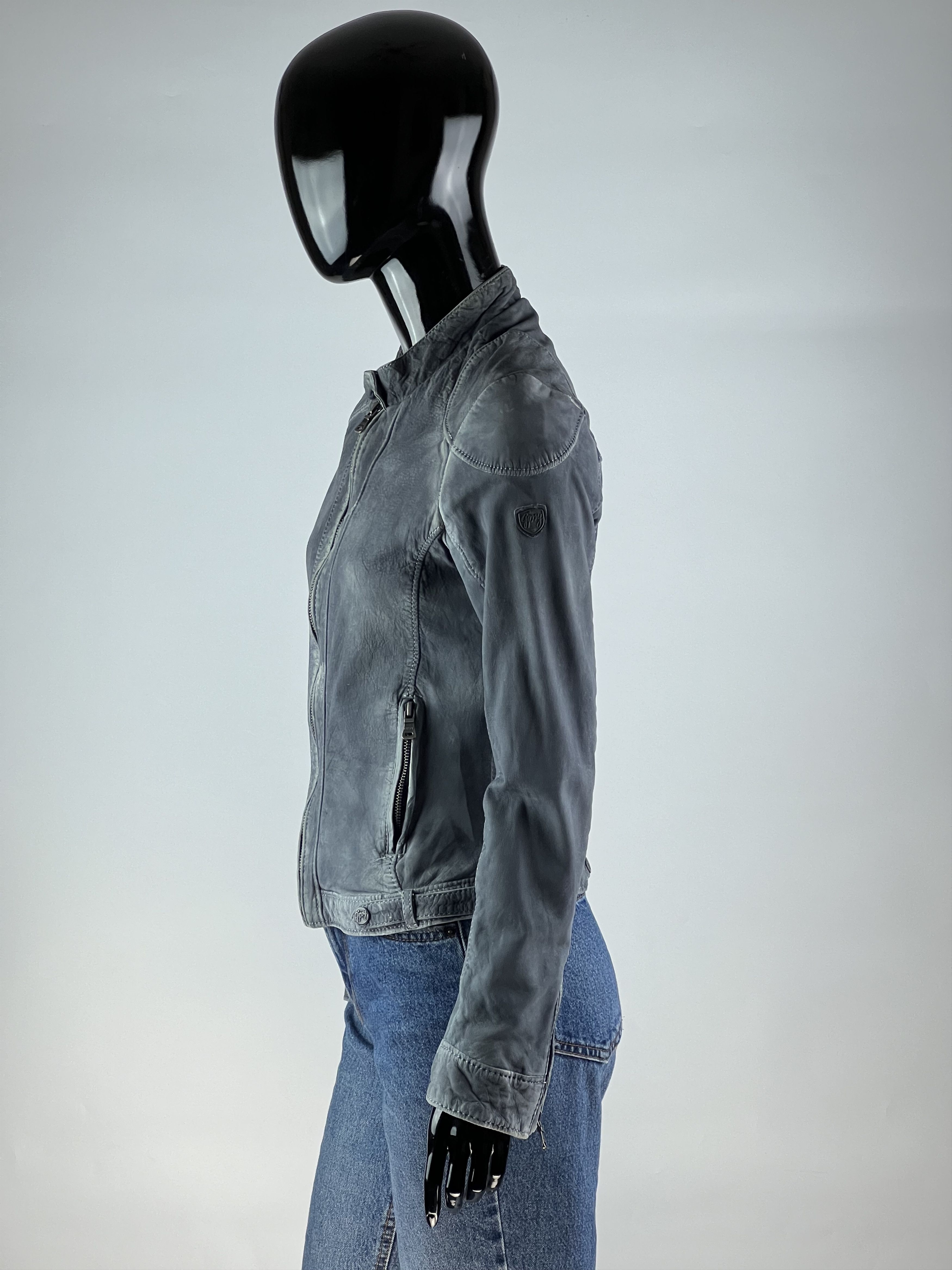 Gypsy Gipsy Women's Gray Leather Jacket Size S Size S / US 4 / IT 40 - 2 Thumbnail