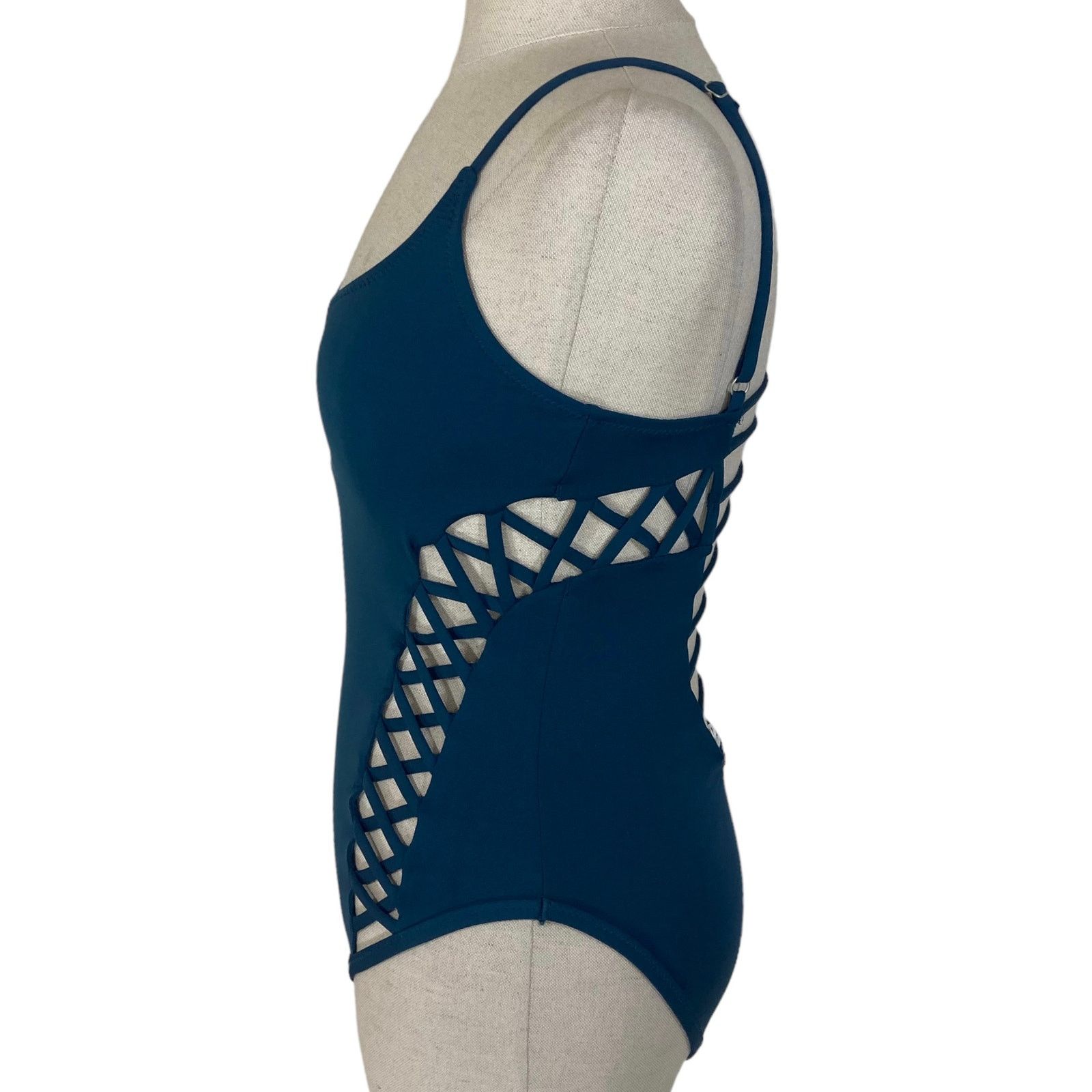 Red Carter Lattice strap one piece swimsuit New Red Carter bathing suit Size ONE SIZE - 2 Thumbnail