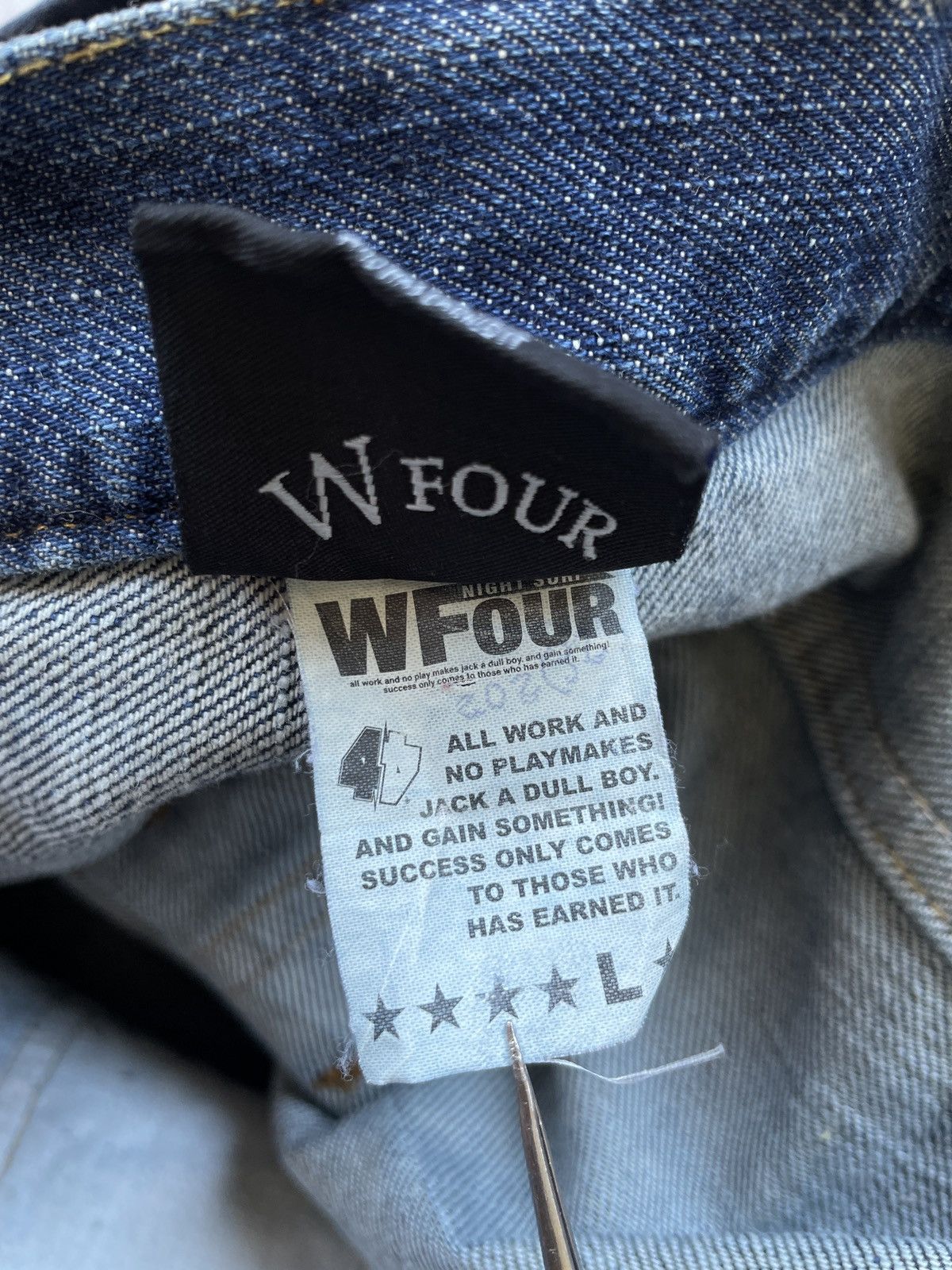 If Six Was Nine × Japanese Brand W Four Night Surf Baggy Jeans (P85) Size US 33 - 12 Thumbnail