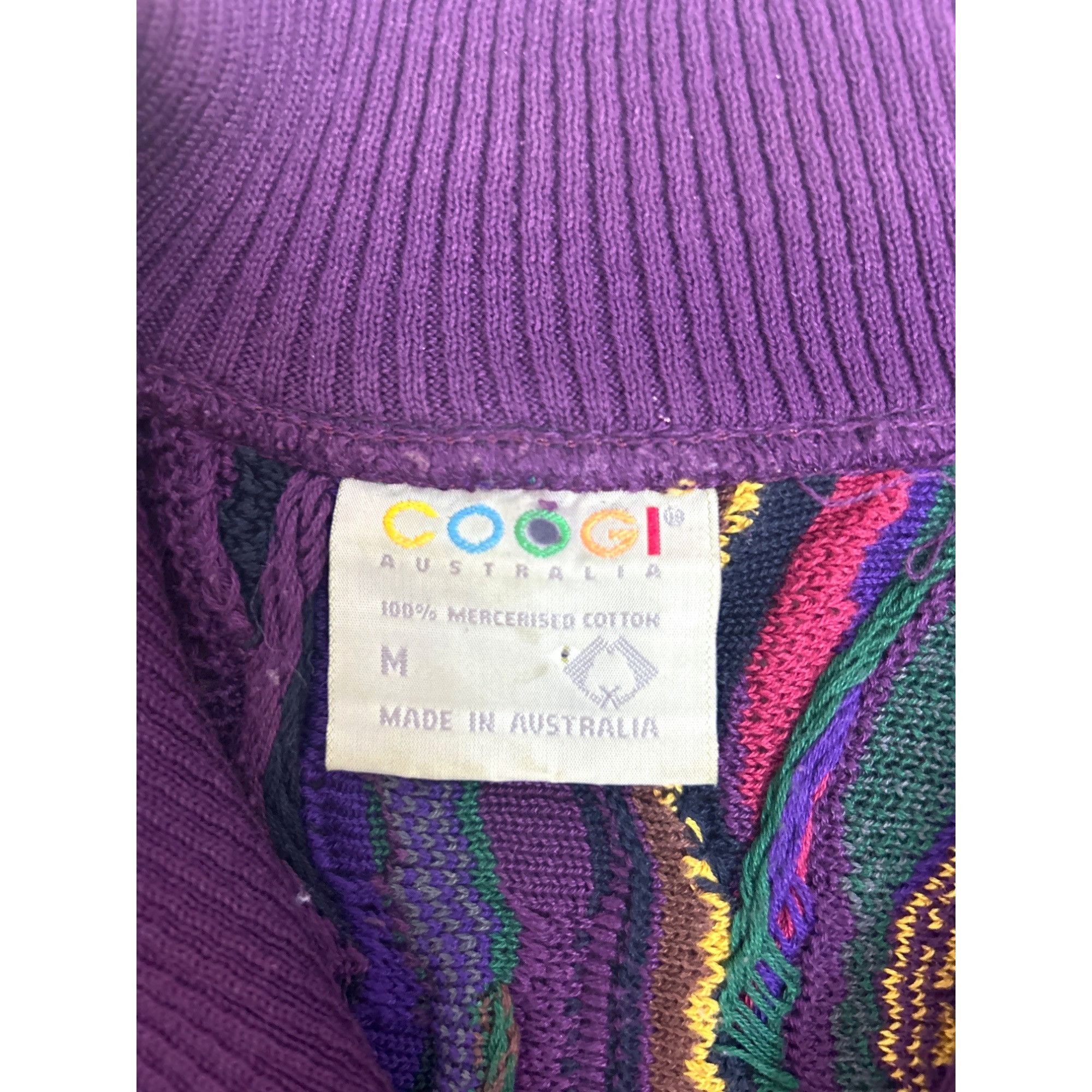 Coogi Rare Coogi Purple Multi Sweater 90's Metal Clasp Nec Size US M / EU 48-50 / 2 - 10 Thumbnail