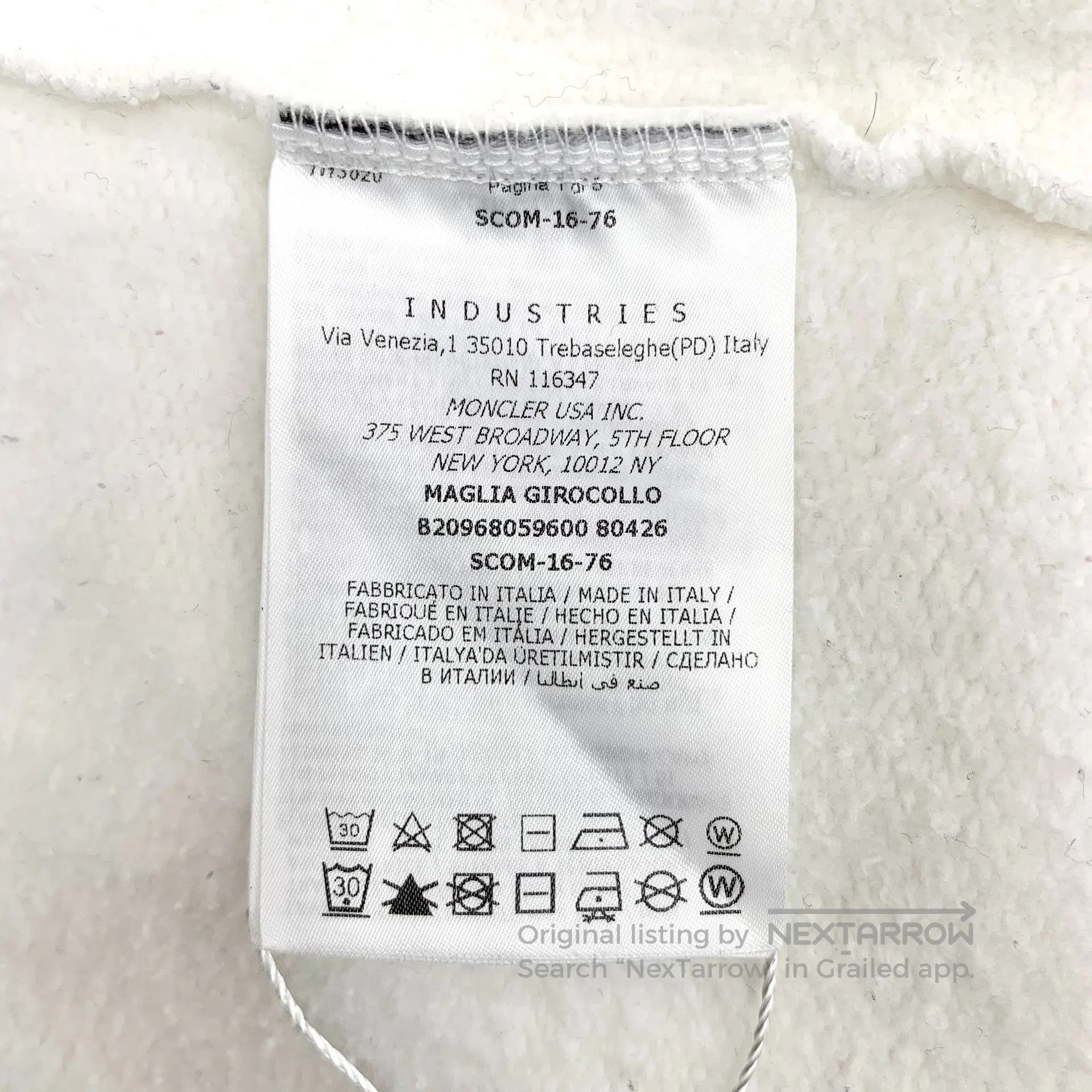 Moncler Moncler White Logo Patch Cotton Round Neck Long-sleeve Swe Size US M / EU 48-50 / 2 - 8 Thumbnail