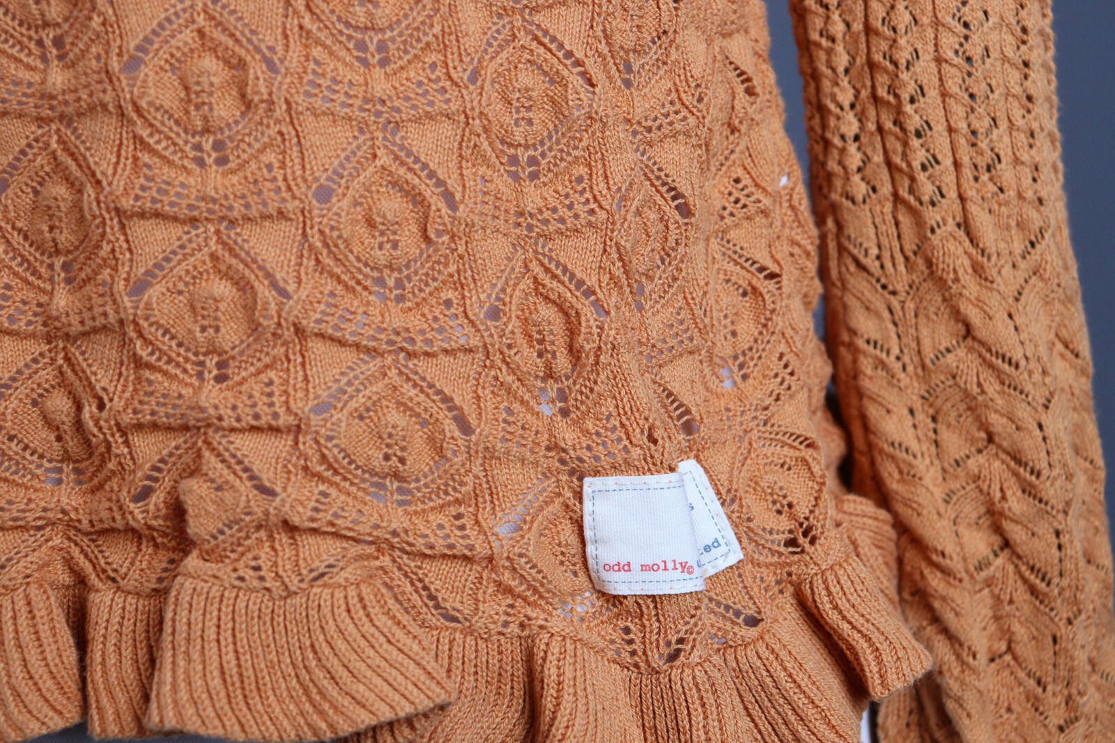 Designer Ladies Odd Molly Crochet Mesh Sweater Size 0 Size XS / US 0-2 / IT 36-38 - 4 Thumbnail