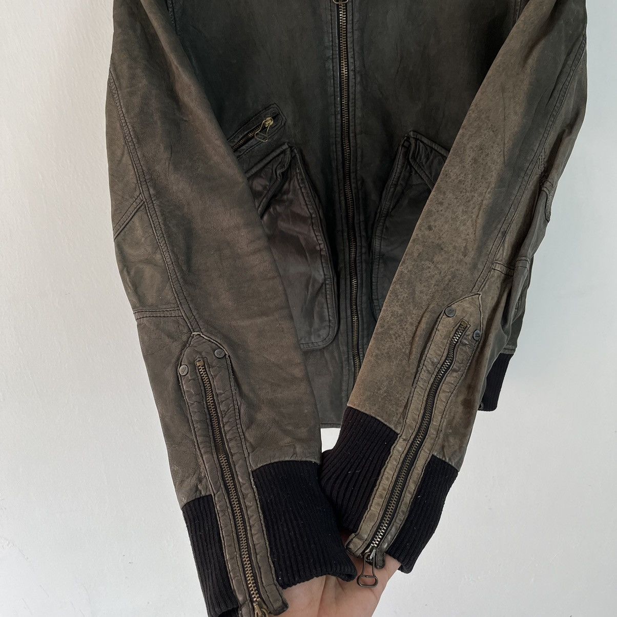 Diesel × Vintage Vintage Diesel Leather Biker Jacket Size US S / EU 44-46 / 1 - 10 Thumbnail