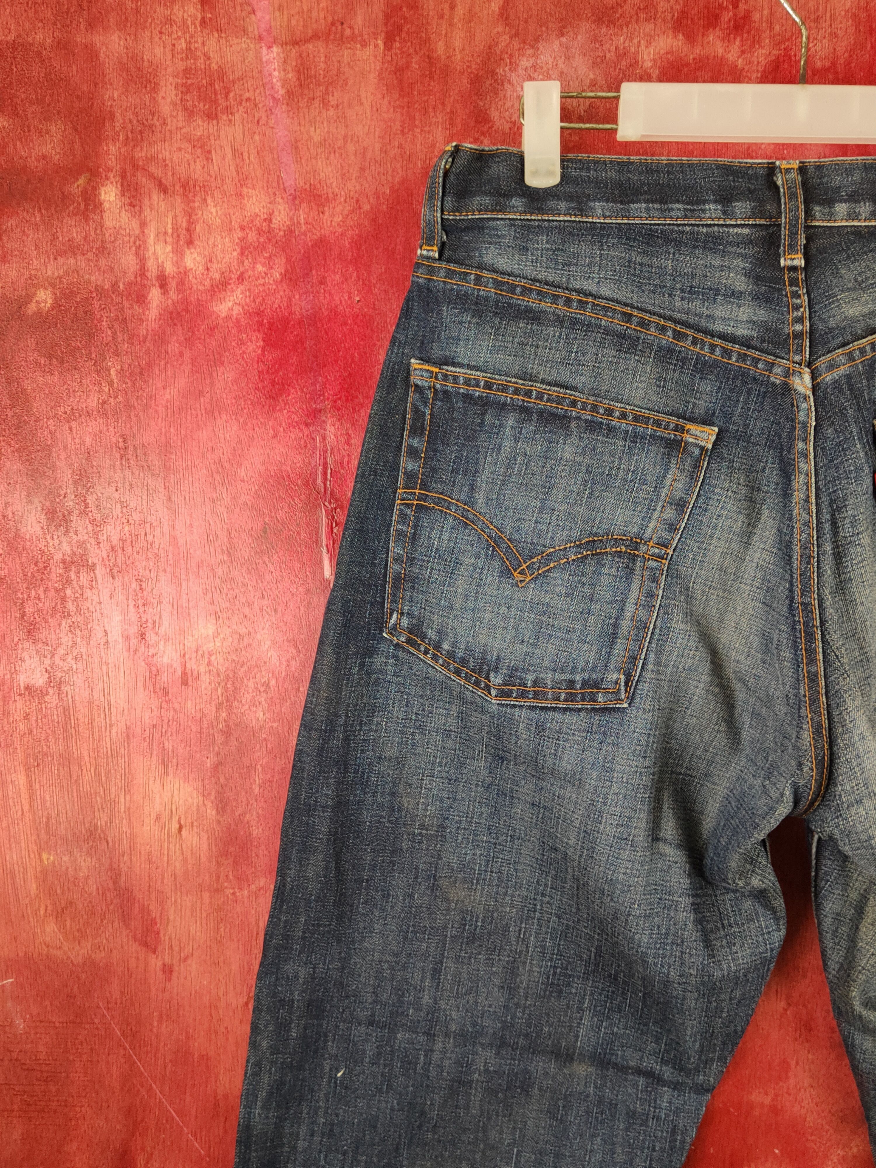 Levi's 569 Levi's vintage Dark Blue Distressed Ripped Jeans #S1828 Size US 31 - 10 Thumbnail