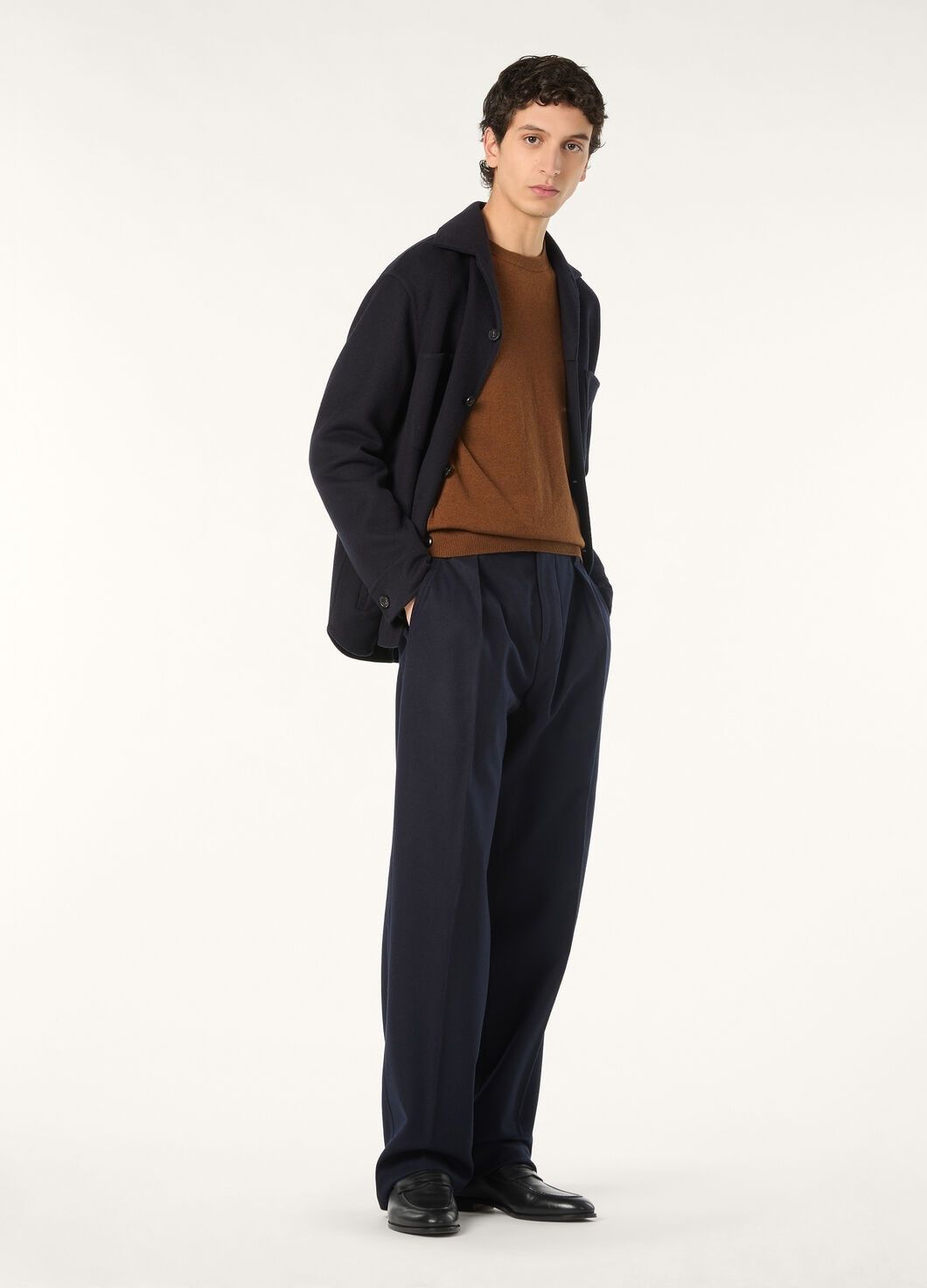 Loro Piana o1w1db10725 FAN1201 Classic Crewneck Sweater in Brown Size US XL / EU 56 / 4 - 2 Thumbnail