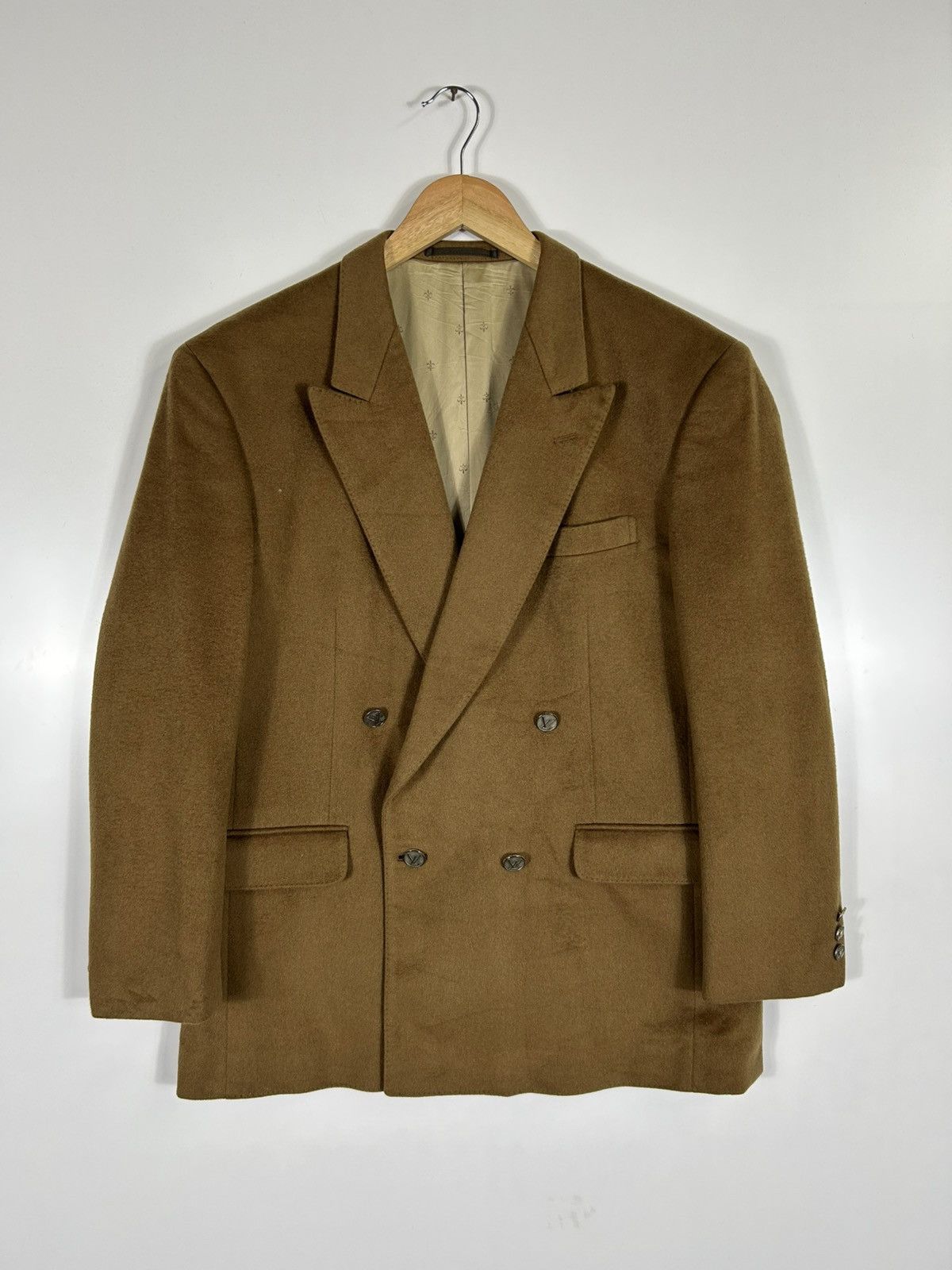 Autumn Cashmere × Vintage 🔥Liberomann Cashmere Taylor Made Button LV Double Breast Size US L / EU 52-54 / 3 - 1 Thumbnail