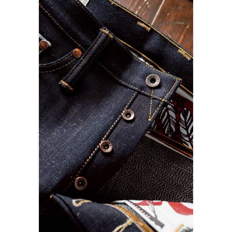Japanese Brand 💥Straight cylinder 21oz lion x Lanna Pinion jeans Size US 32 / EU 48 - 4 Thumbnail