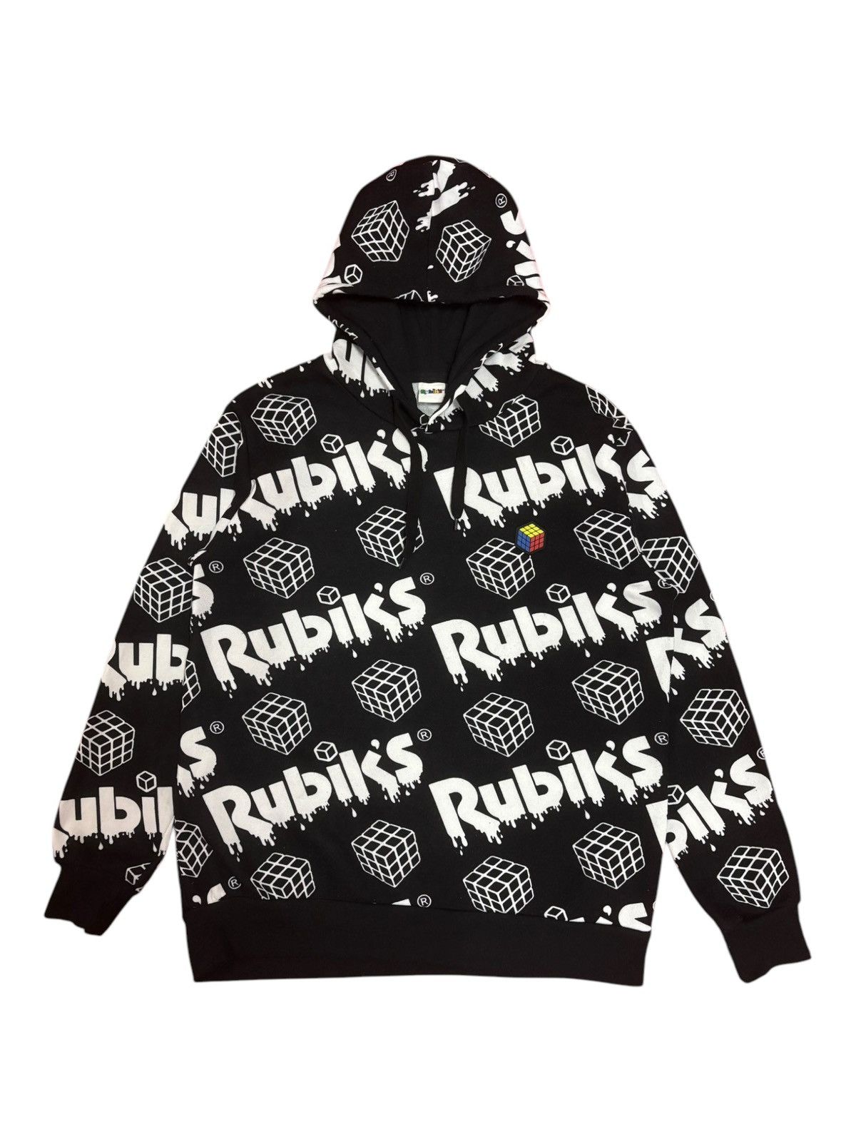 Japanese Brand 90s Vtg Rubik’s Full Printed 3d Logo Hoodie Size US XL / EU 56 / 4 - 4 Thumbnail