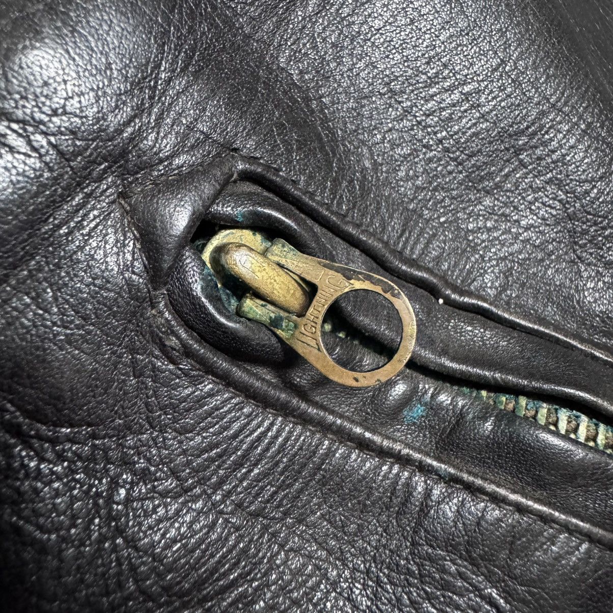 Vintage Vintage 50s Horsehide Leather Hunting Jacket Lightning Zip Size US L / EU 52-54 / 3 - 20 Thumbnail