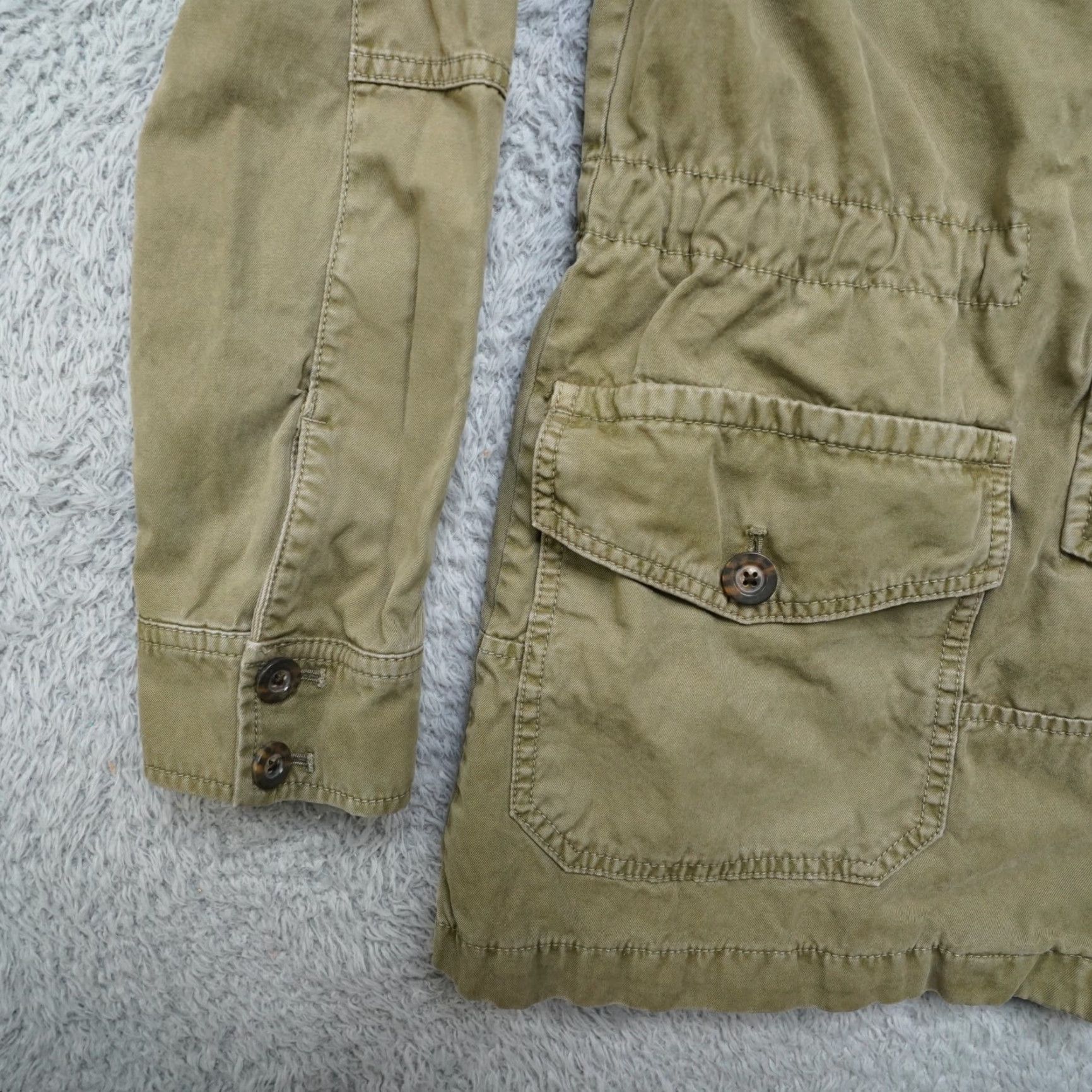 Banana Republic Banana Republic Military Jacket Womens S Green Canvas Cargo Military Jacket Women S Green canvas Jacket Size S / US 4 / IT 40 - 3 Thumbnail